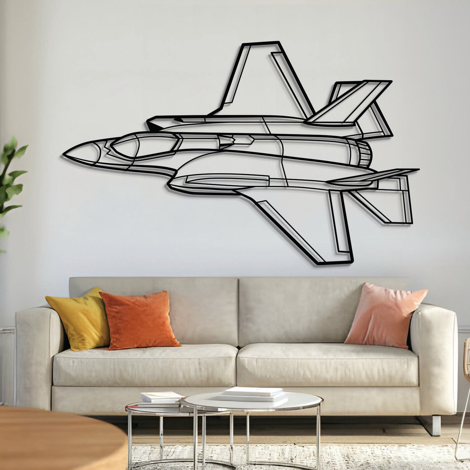 F-35A Lightning II Angle Metal Flugzeug Wandkunst - NCP0327