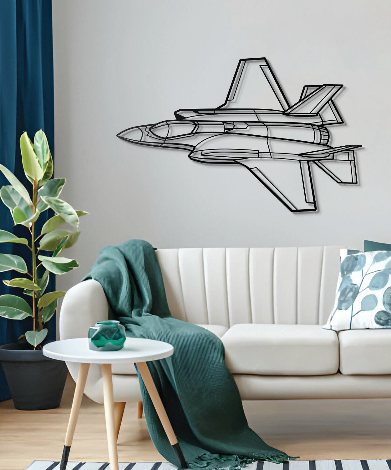 F-35A Lightning II Angle Metal Flugzeug Wandkunst - NCP0327