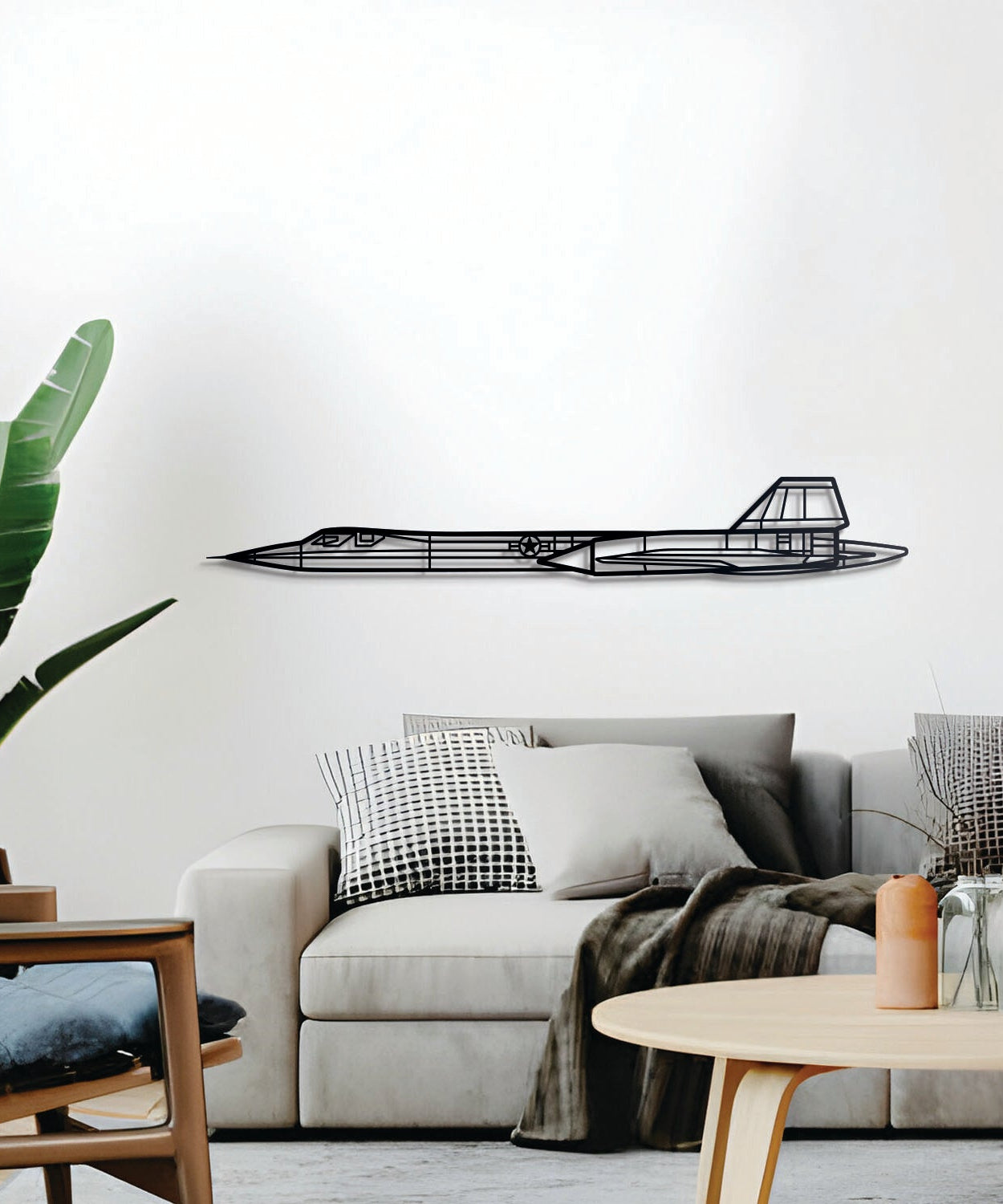 SR71 Blackbird Metallflugzeug Wandkunst - NCP0134