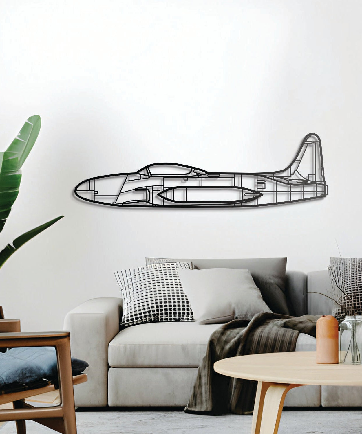 T33 Metallflugzeug-Wandkunst – NCP0247