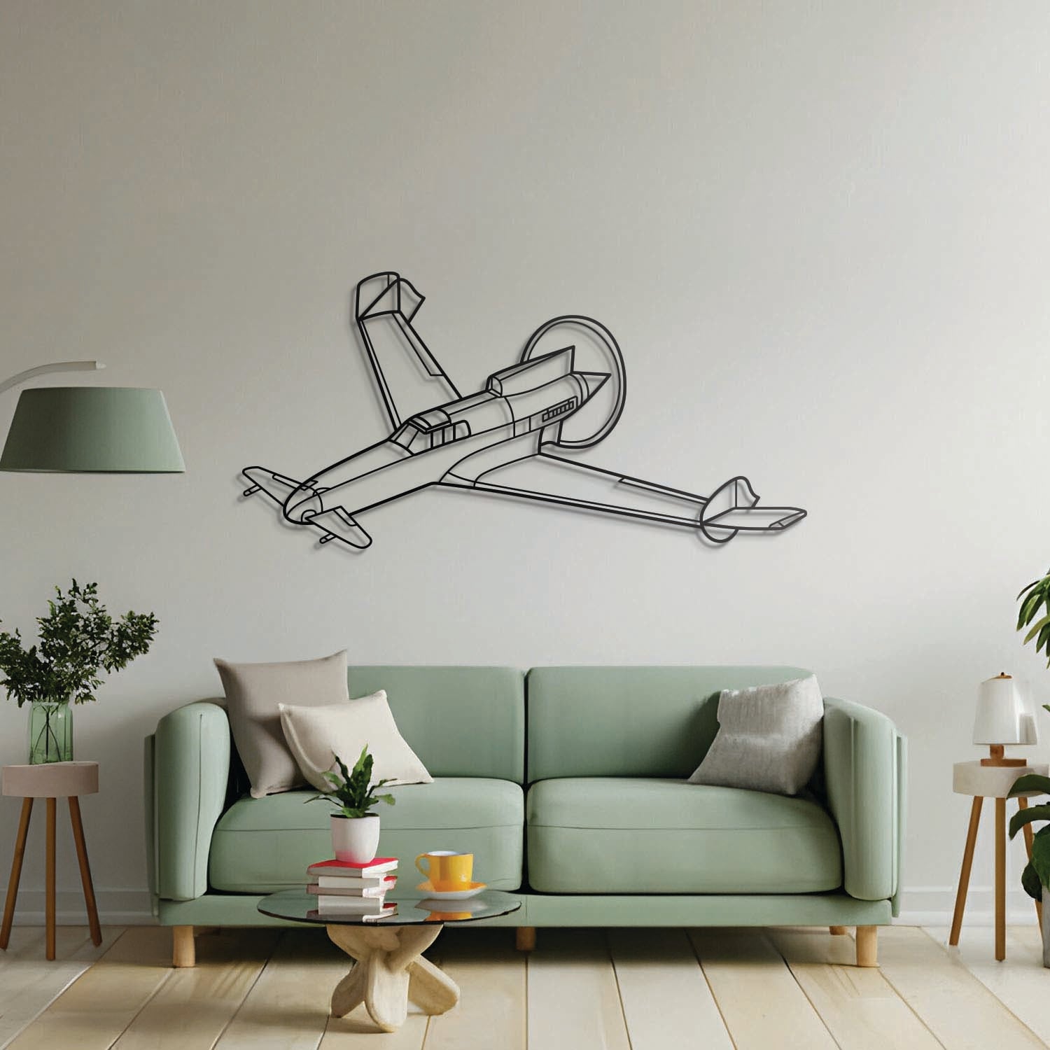 XP-55 Ascender Angle Metal Aircraft Wall Art - NCP0501