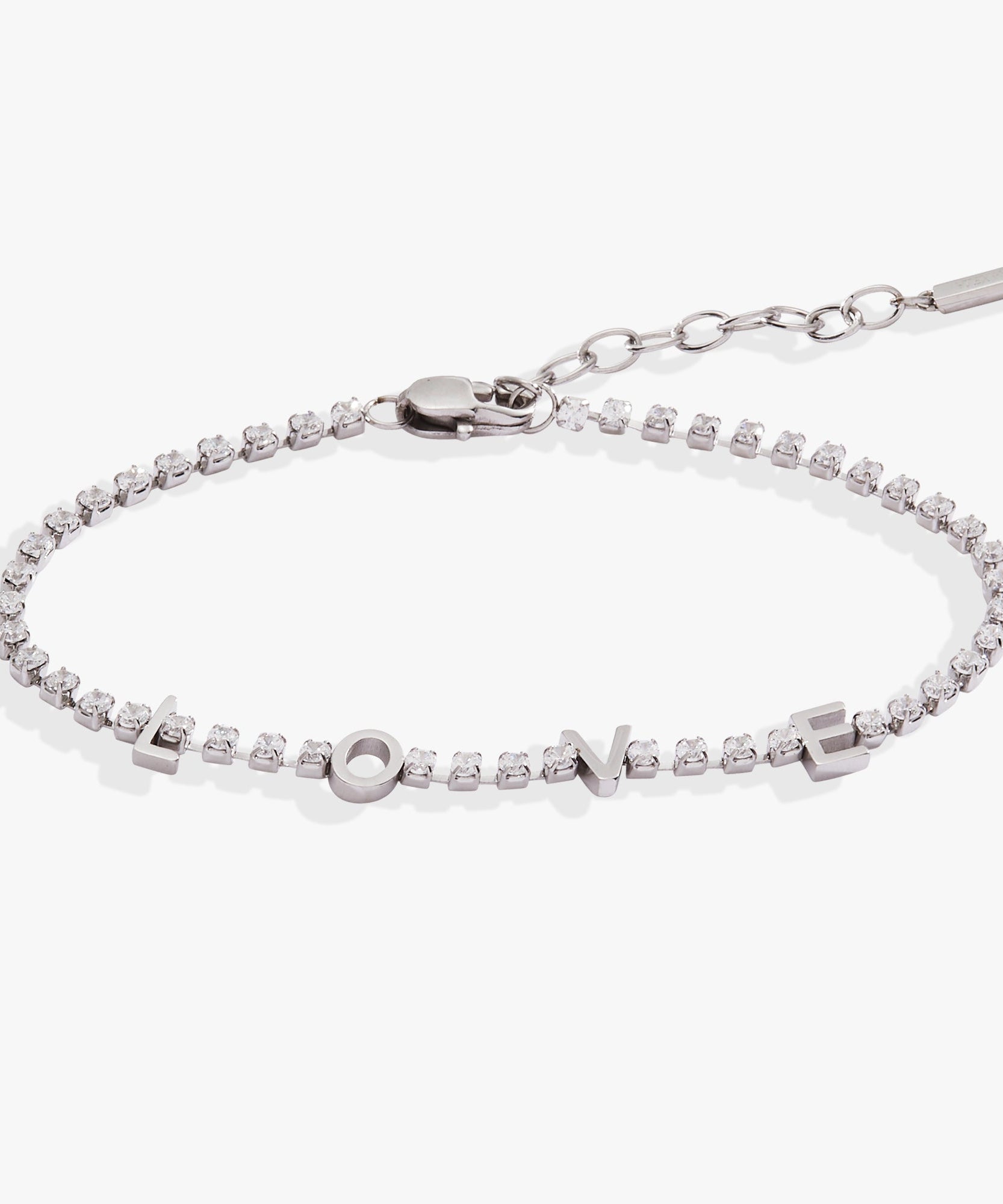 “Love” Crystal Tennis Bracelet