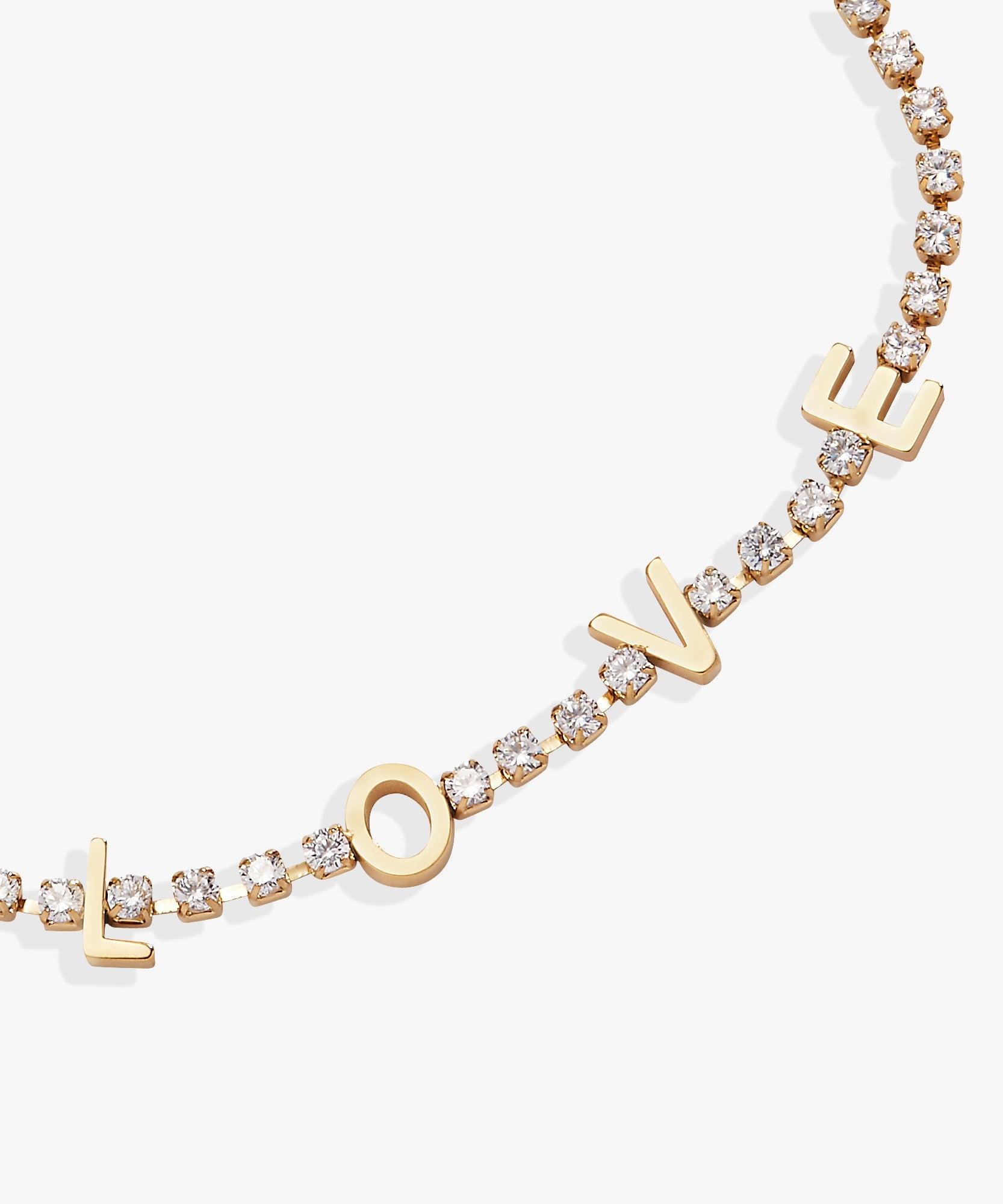 “Love” Crystal Tennis Bracelet