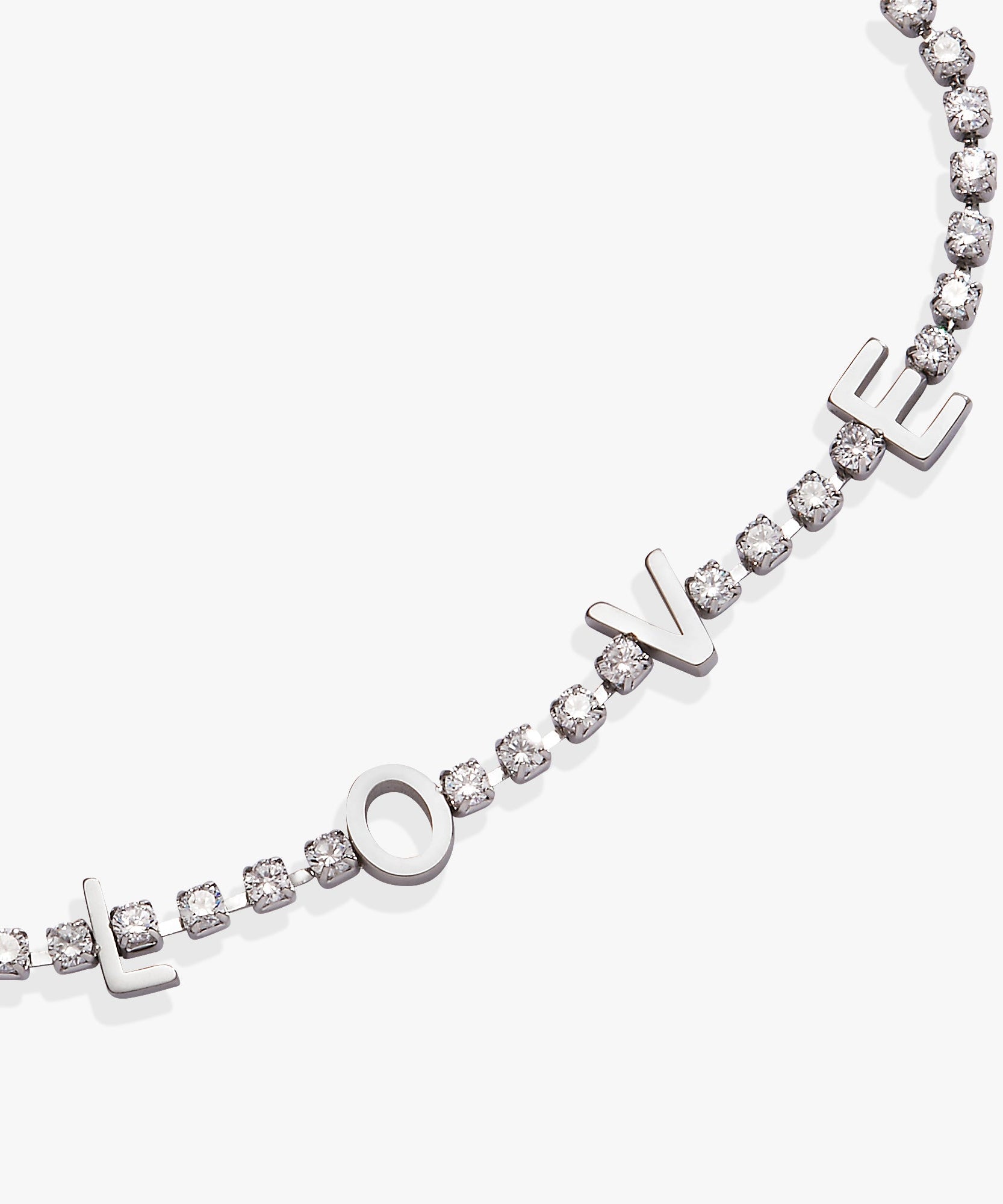 “Love” Crystal Tennis Bracelet