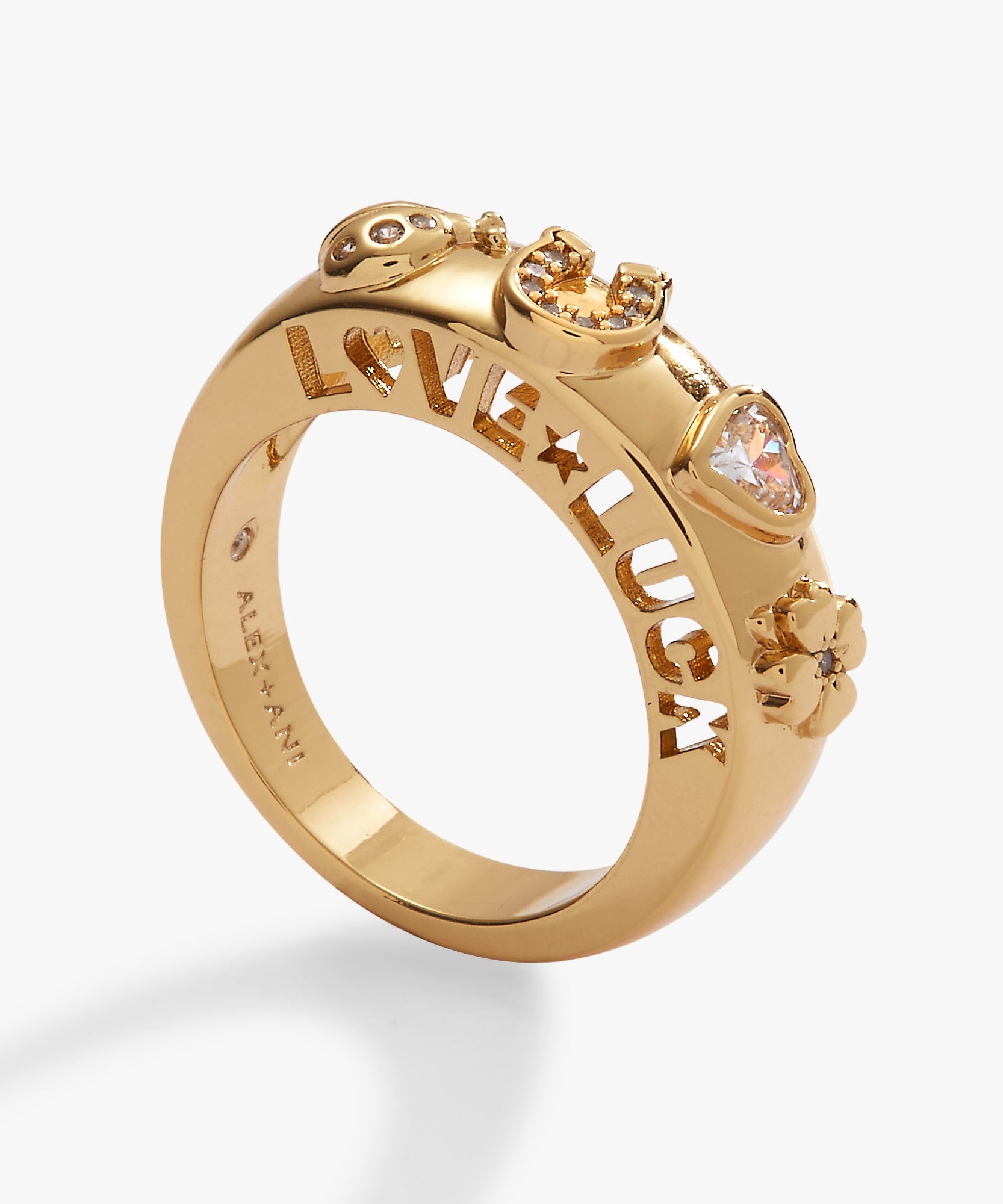 Love and Luck Open Domed Ring