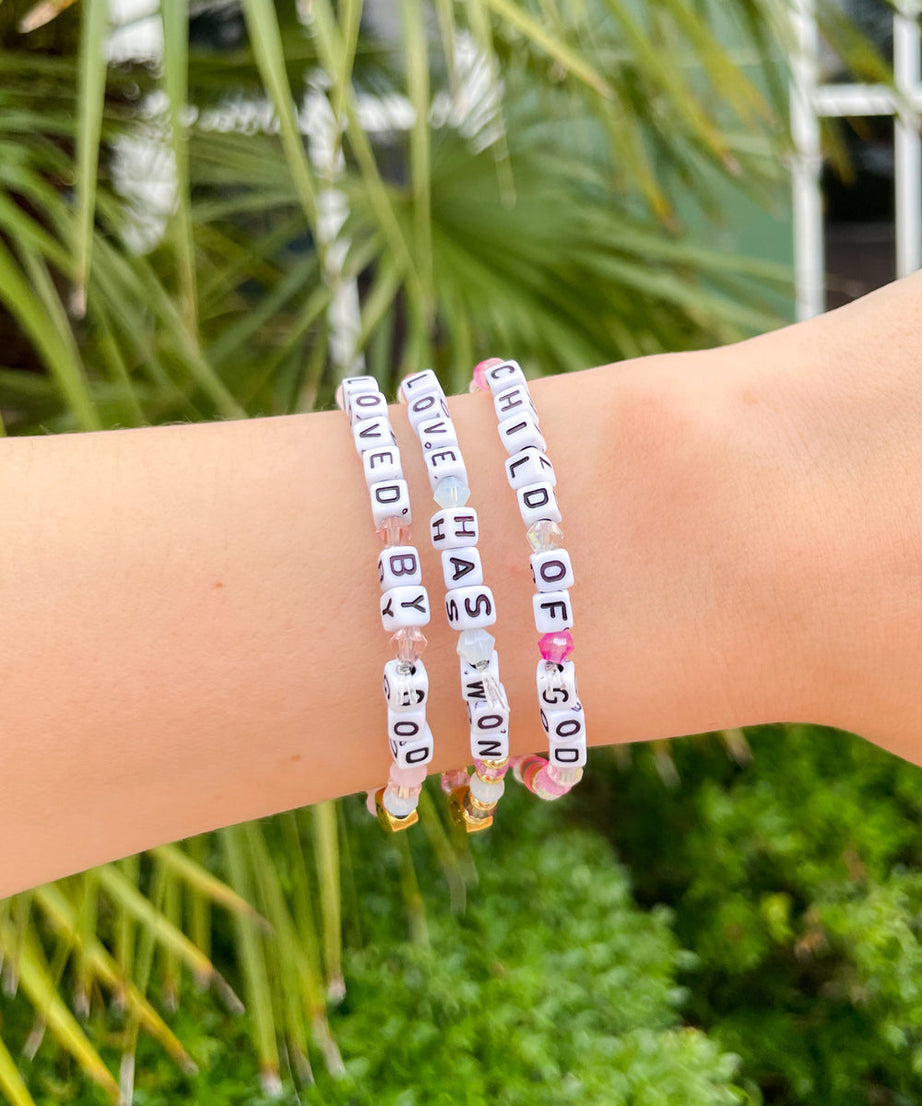 Love Has Won Letter Bracelet
