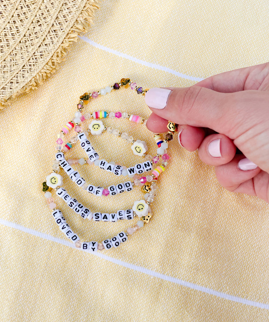 Love Has Won Letter Bracelet