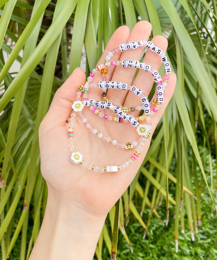 Loved By God Letter Bracelet