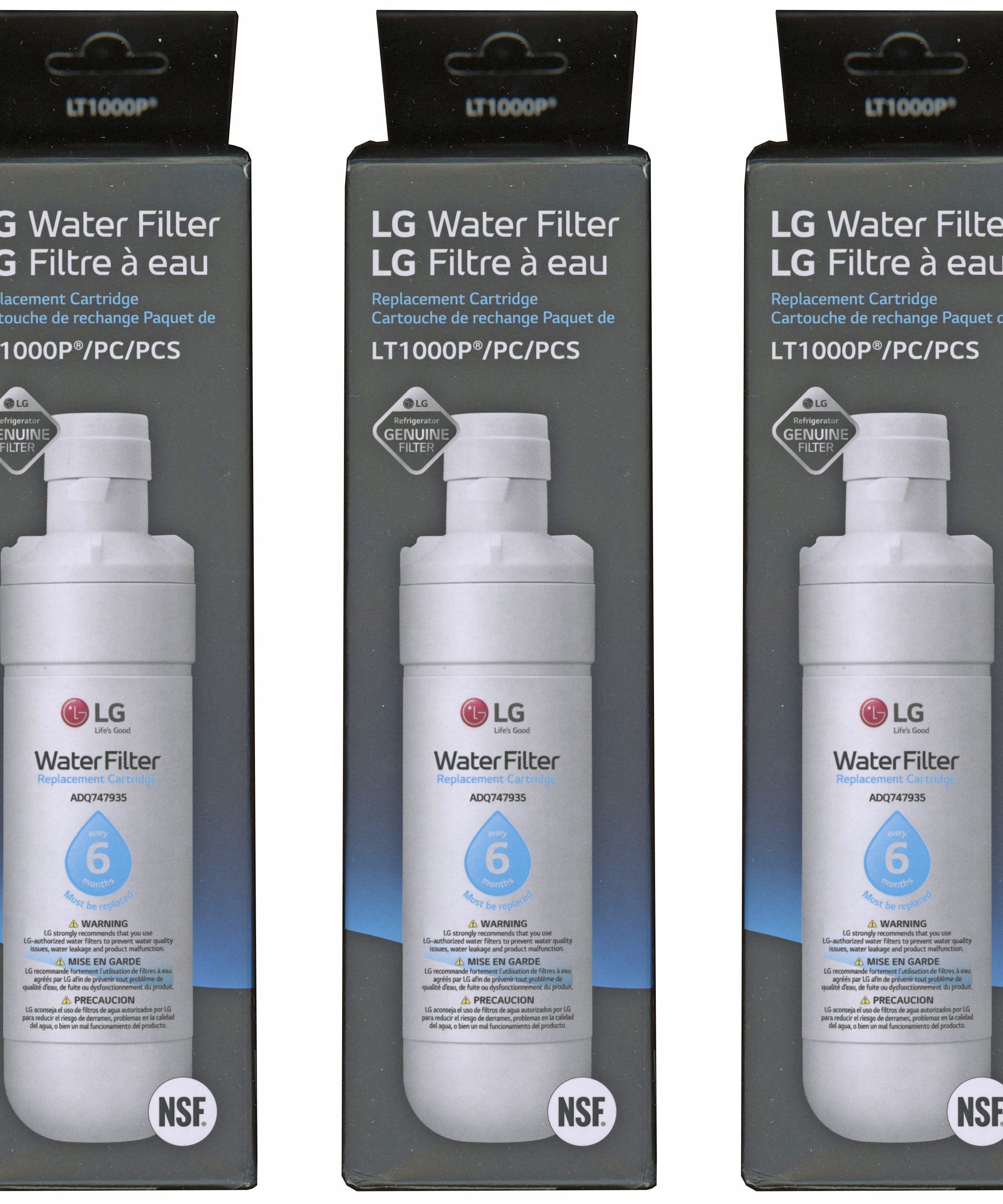 LG 3er-Pack LT1000P Ersatz-Wasserfilter - ADQ75795105