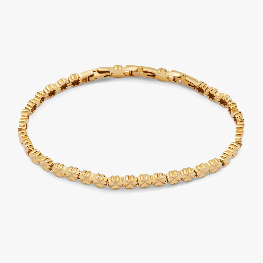 Lucky Clover Charm Tennis Bracelet