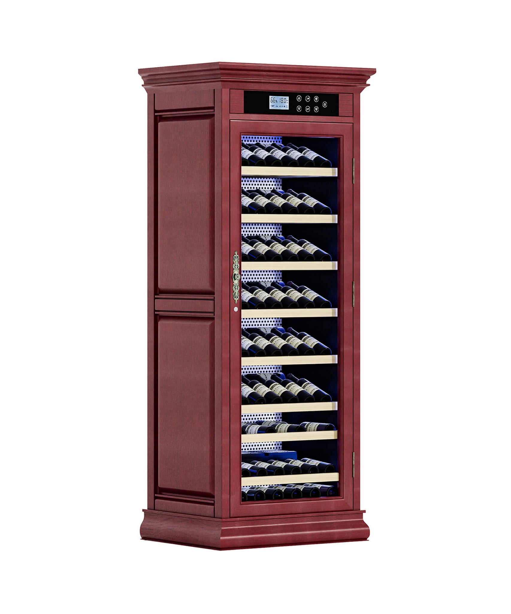 Nuvia 102-Bottle 10.6 Cu.Ft Wine Cooler Cabinet With LED Lighting And Temperature Control (SAK69027)
