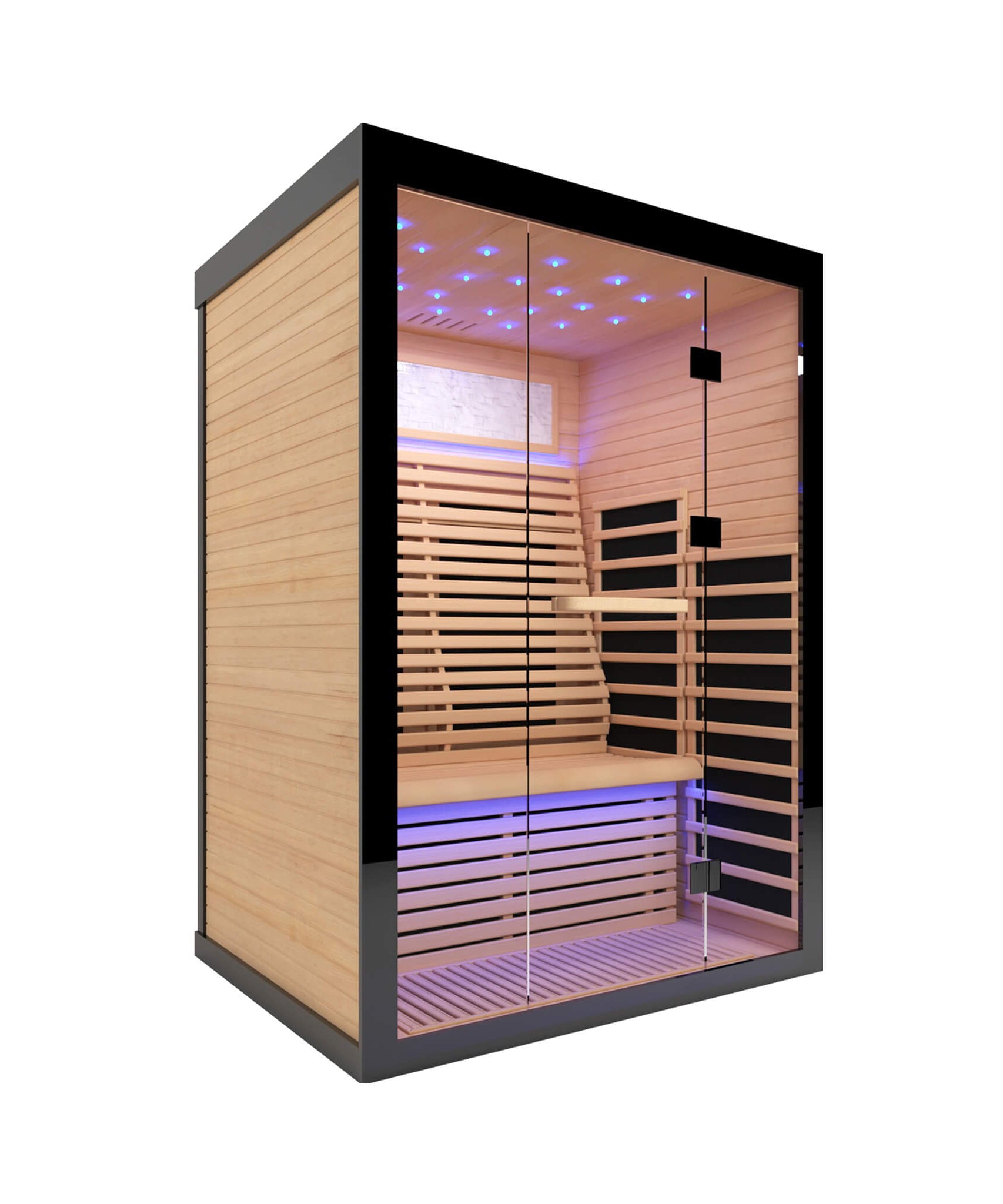 Thermora Flux Luxury 2-Person Canadian Hemlock Wood Far Infrared Home Sauna (SAK02184)