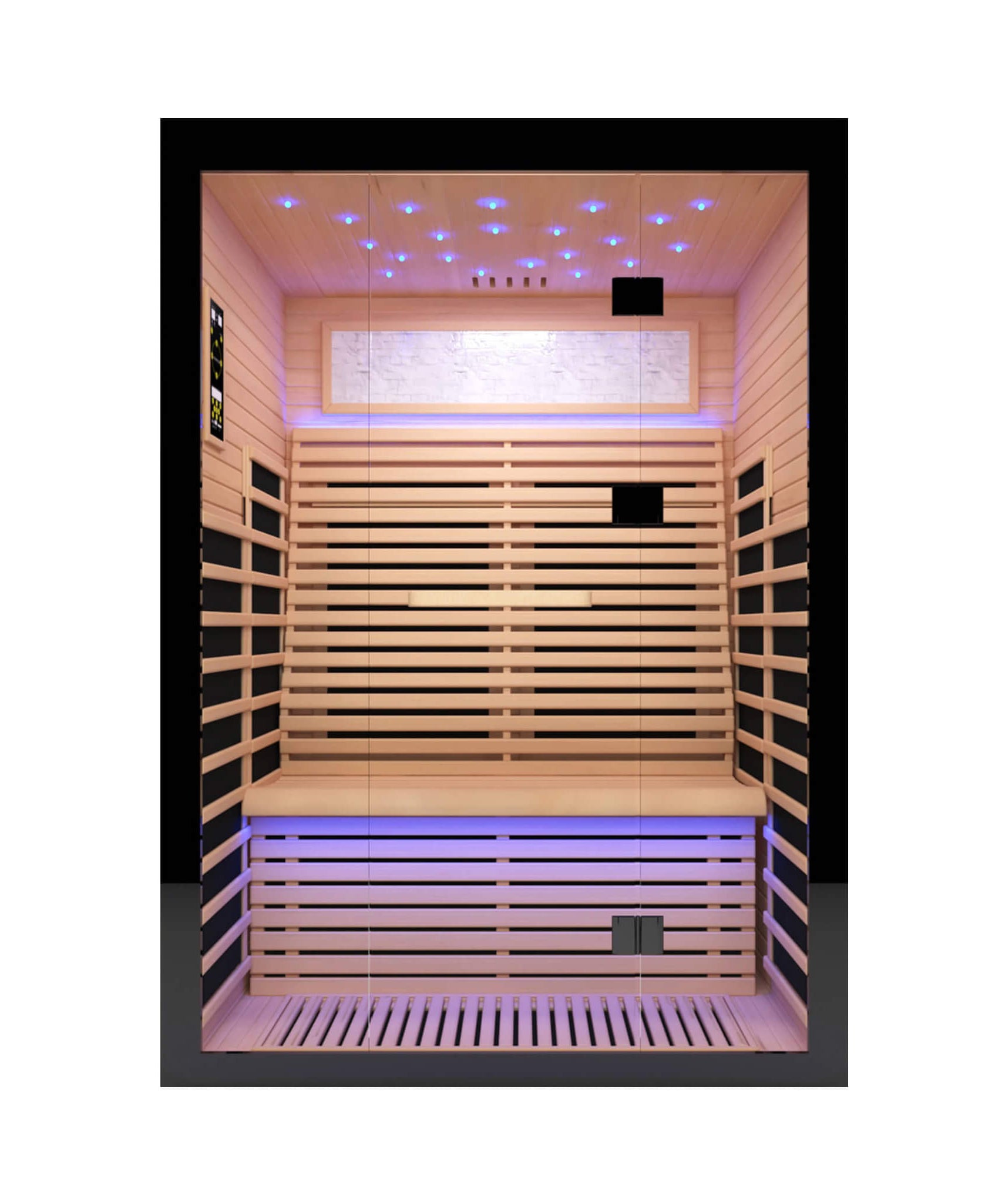 Thermora Flux Luxury 2-Person Canadian Hemlock Wood Far Infrared Home Sauna (SAK02184)