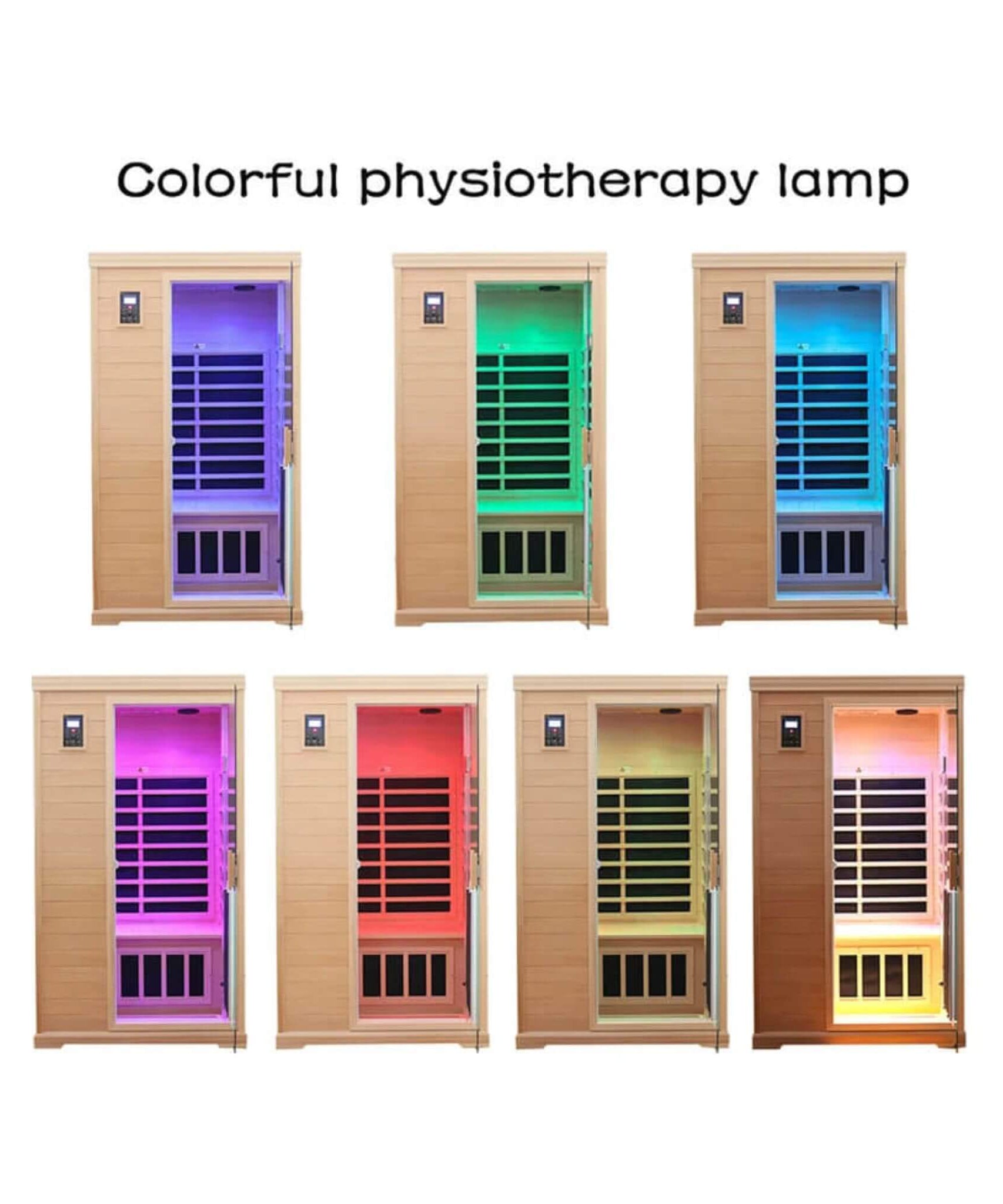 Thermora Ivara Luxury 2-Person Hemlock Wood FAR Infrared Sauna Room W/ Glass Door, 1750W (SAK81525)