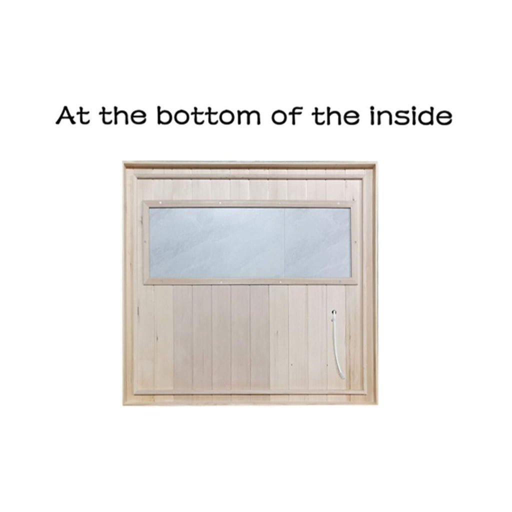 Thermora Ivara Luxury 2-Person Hemlock Wood FAR Infrared Sauna Room W/ Glass Door, 1750W (SAK81525)
