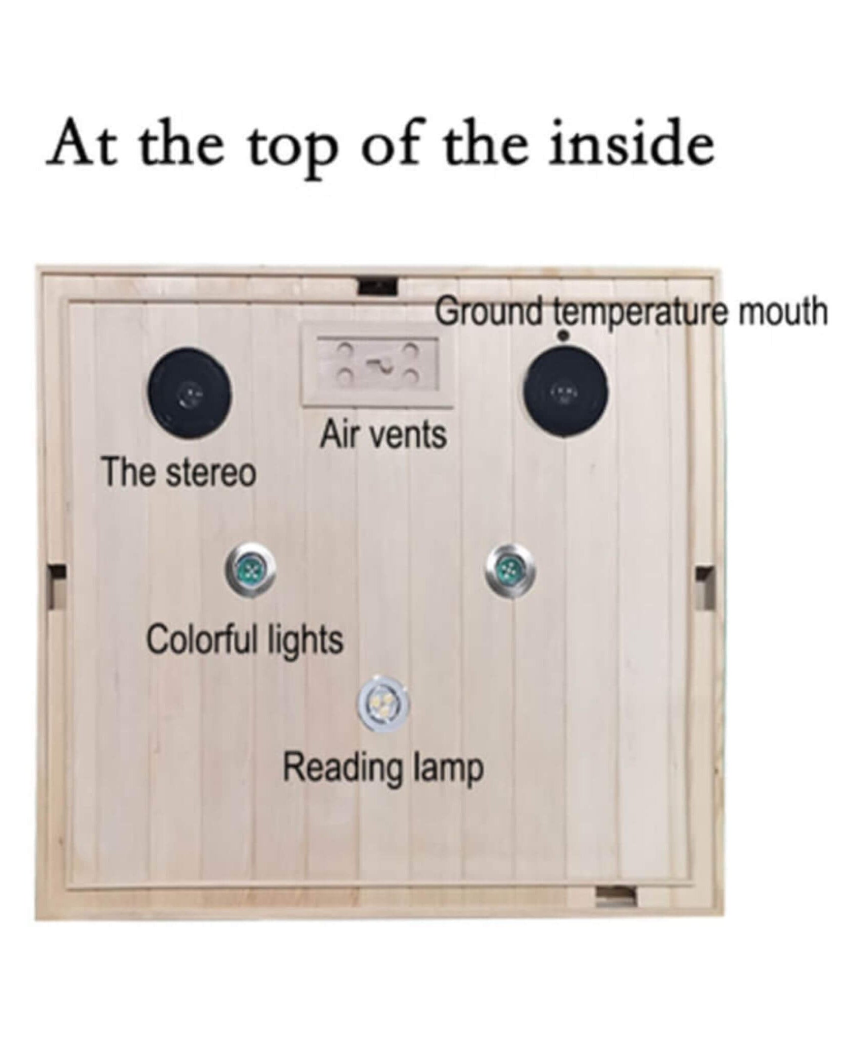 Thermora Ivara Luxury 2-Person Hemlock Wood FAR Infrared Sauna Room W/ Glass Door, 1750W (SAK81525)