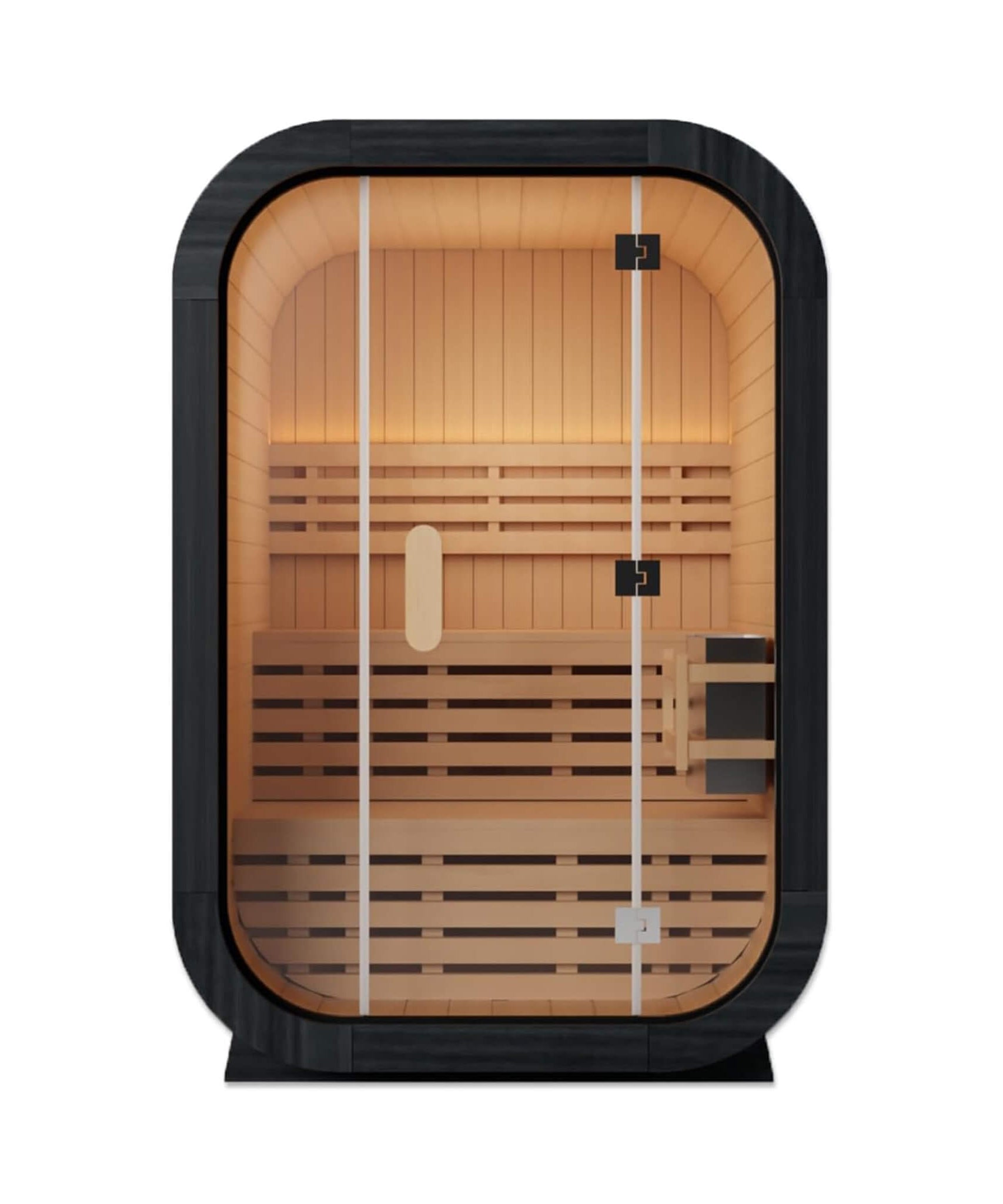 Thermora Lund Luxury 2-Person Outdoor Spruce Wood Cube Sauna Kit With 4.5KW Electric Stove (SAK74290)