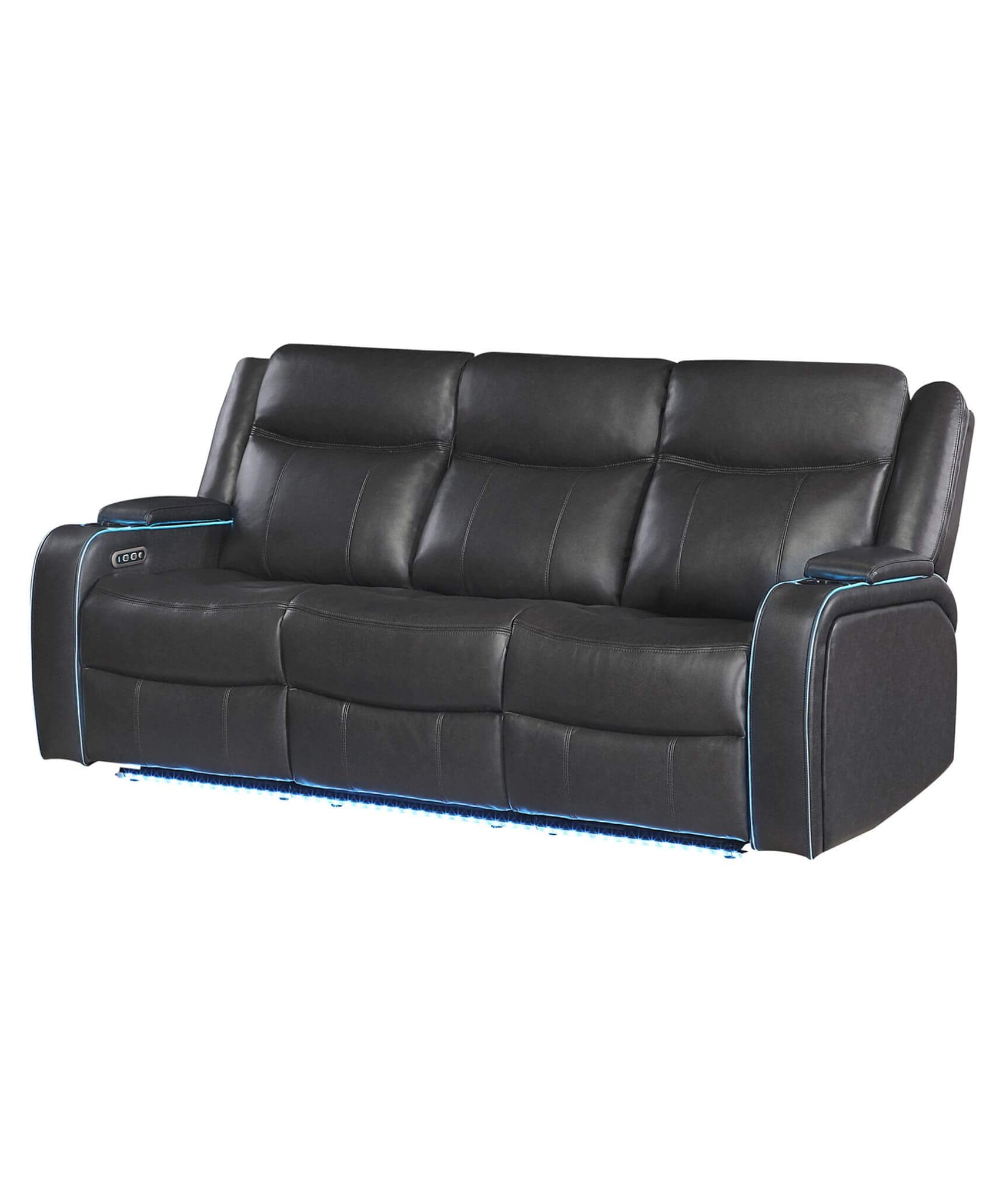 Nuvia Luxury 84-Inch Home Theater Power Reclining Sofa With LED Lights And Power Headrest (SAK83195)
