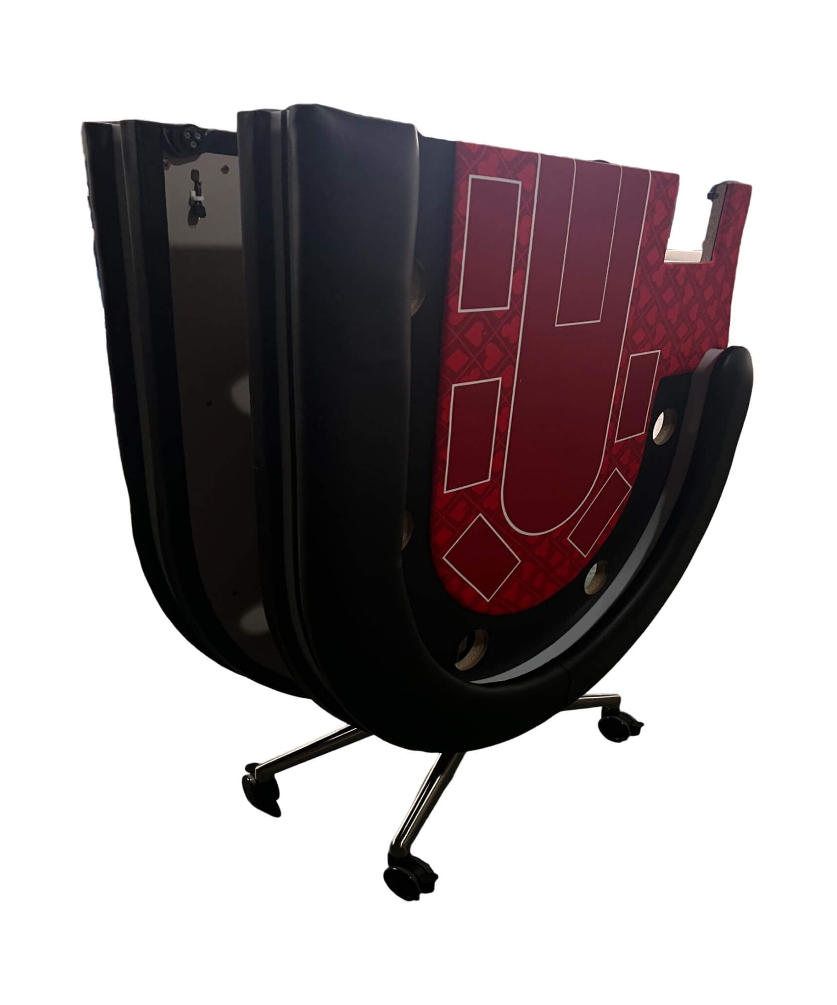 Luxury 94-Inch Foldable 10 Player Poker Table With LED, Wheels And Cup Holders (SAK24897)