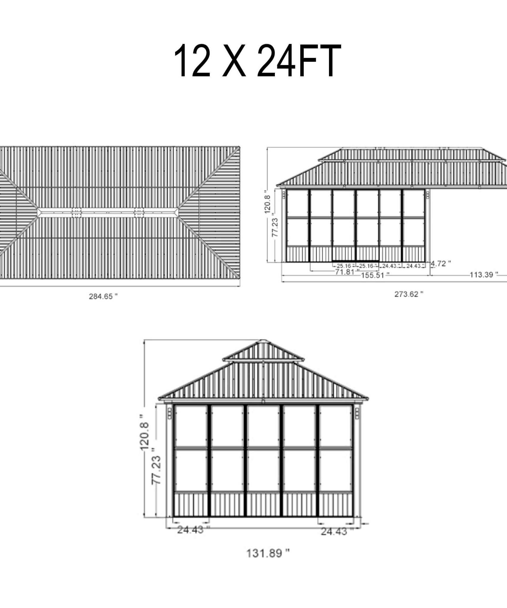Alora Oasis Luxury Heavy-Duty Hardtop Sunroom With Aluminum Frame And LED Lights (SAK79102)