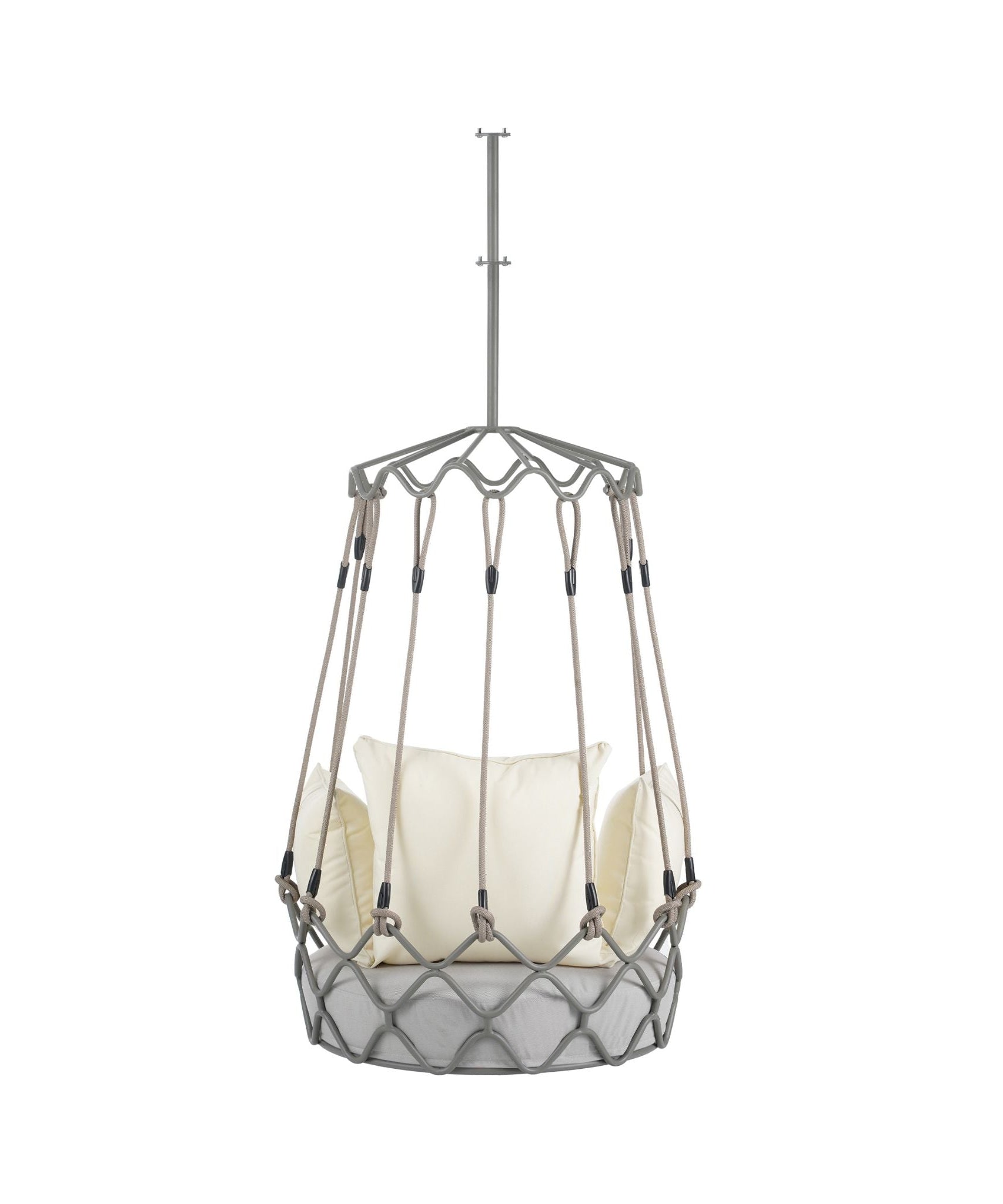 Alora Luxury Outdoor Hanging Basket Porch Swing Chair With UV Resistant Cushions (SAK95678)