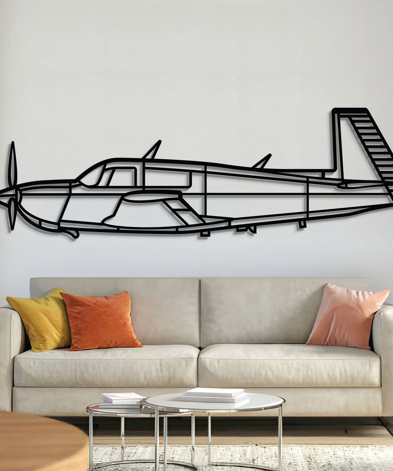 M20J Metallflugzeug Wandkunst - NCP0580
