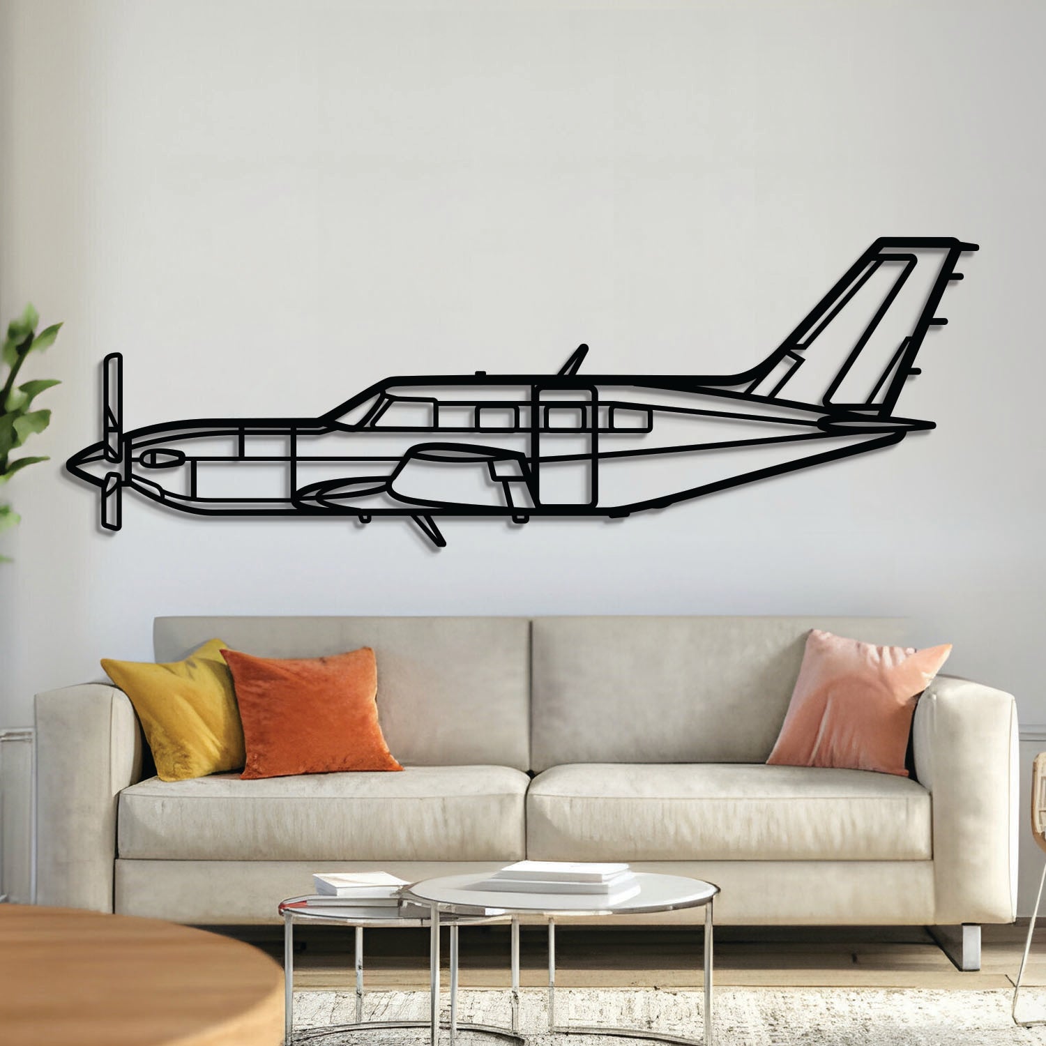 M500 Meridian Metallflugzeug Wandkunst – NCP0581