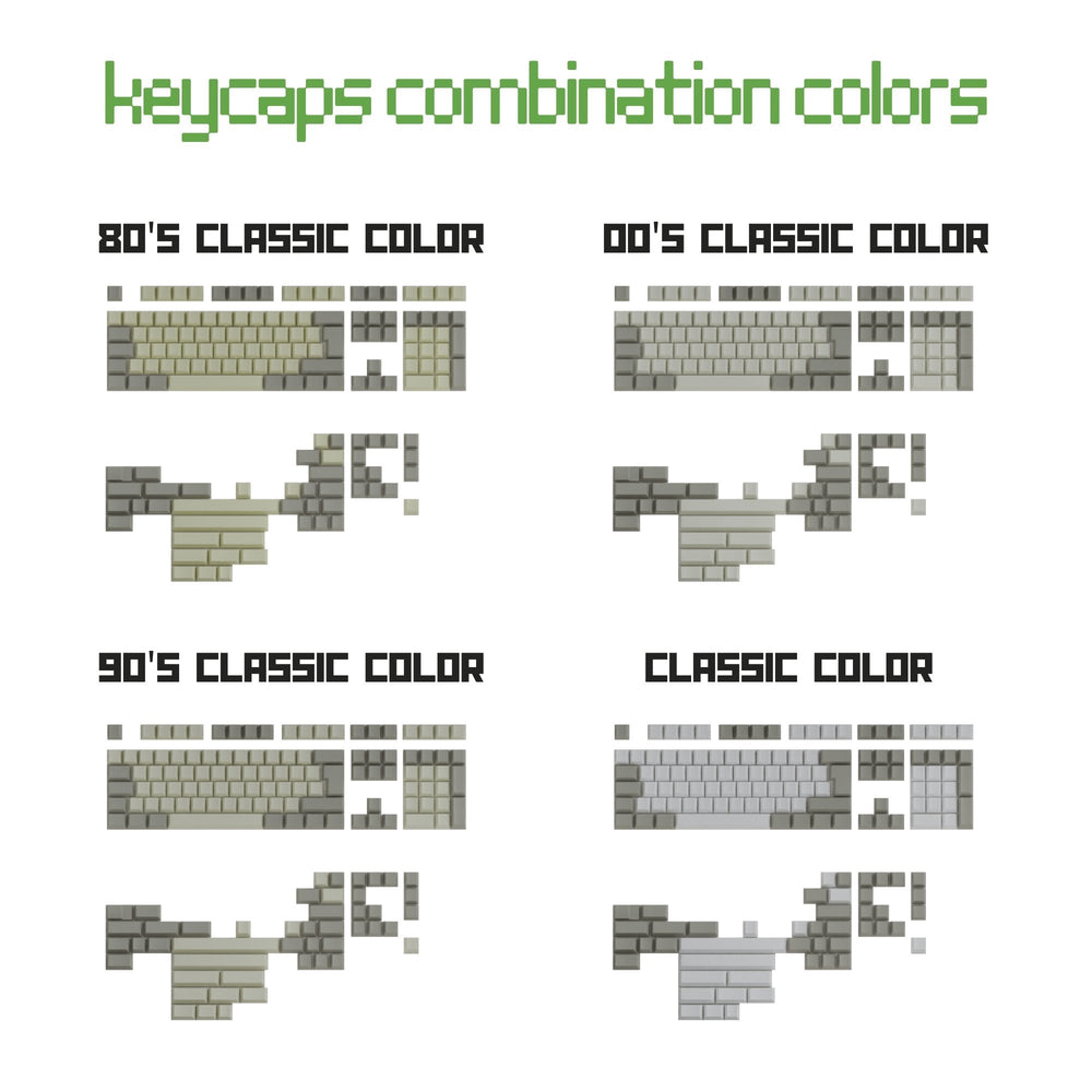 Macedonian Classic Vintage Keycaps Set | Retro Keycaps