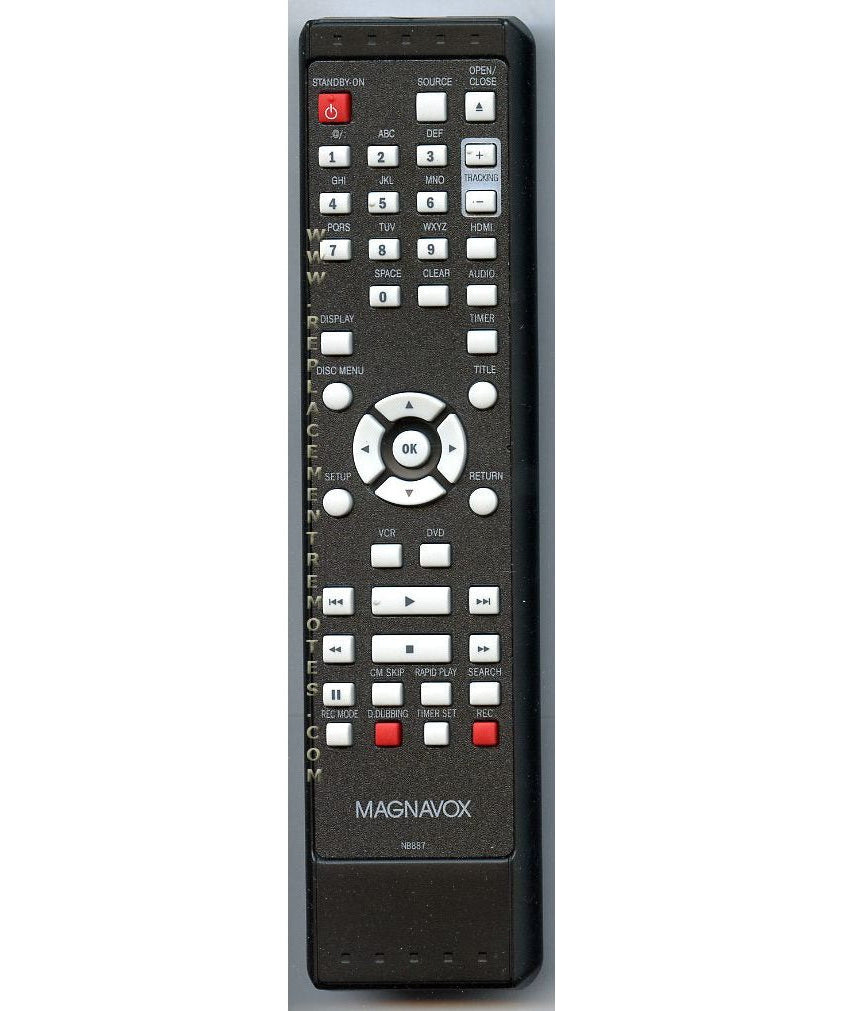 Magnavox NB887UD DVD/VCR Remote Control - NB887UD