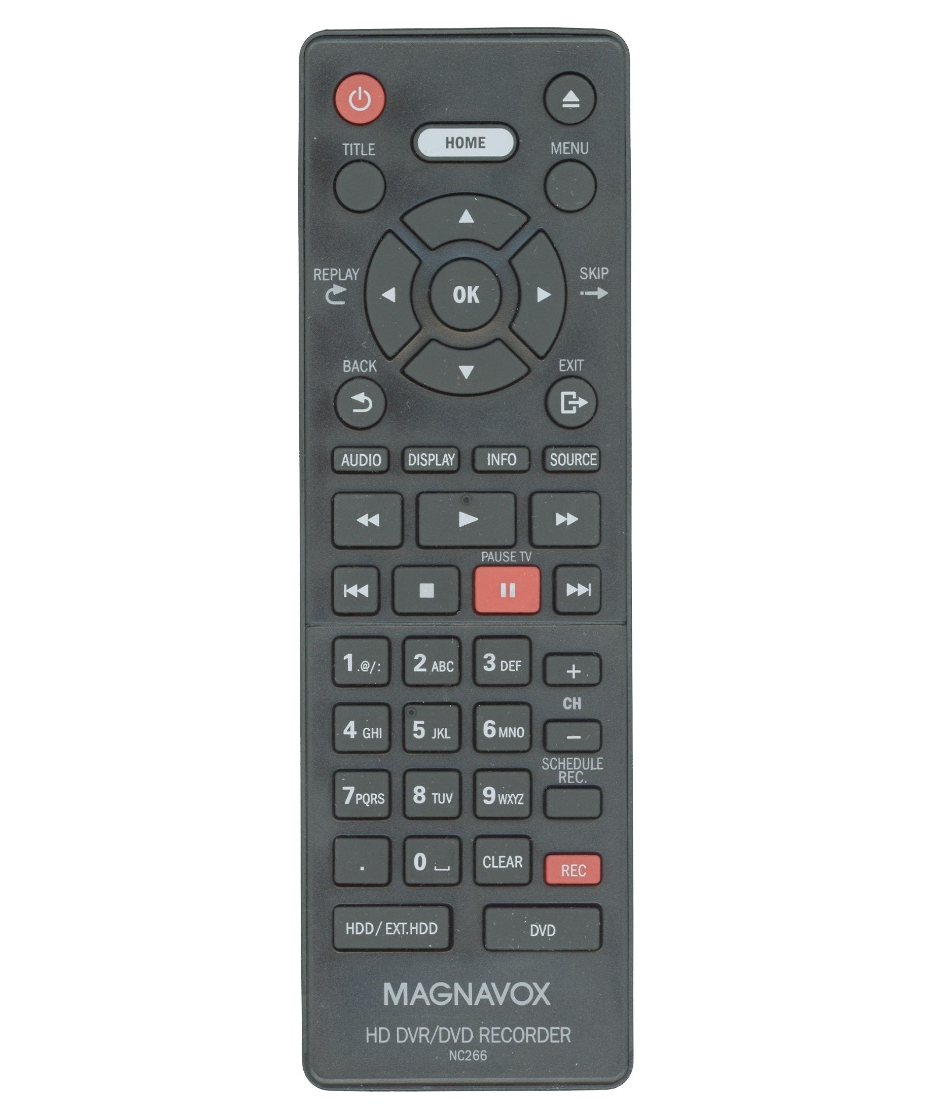 Magnavox NC266UH DVDR Remote Control | MDR865H/F7 | MDR867H/F7 | MDR868H/F7 - NC266UH