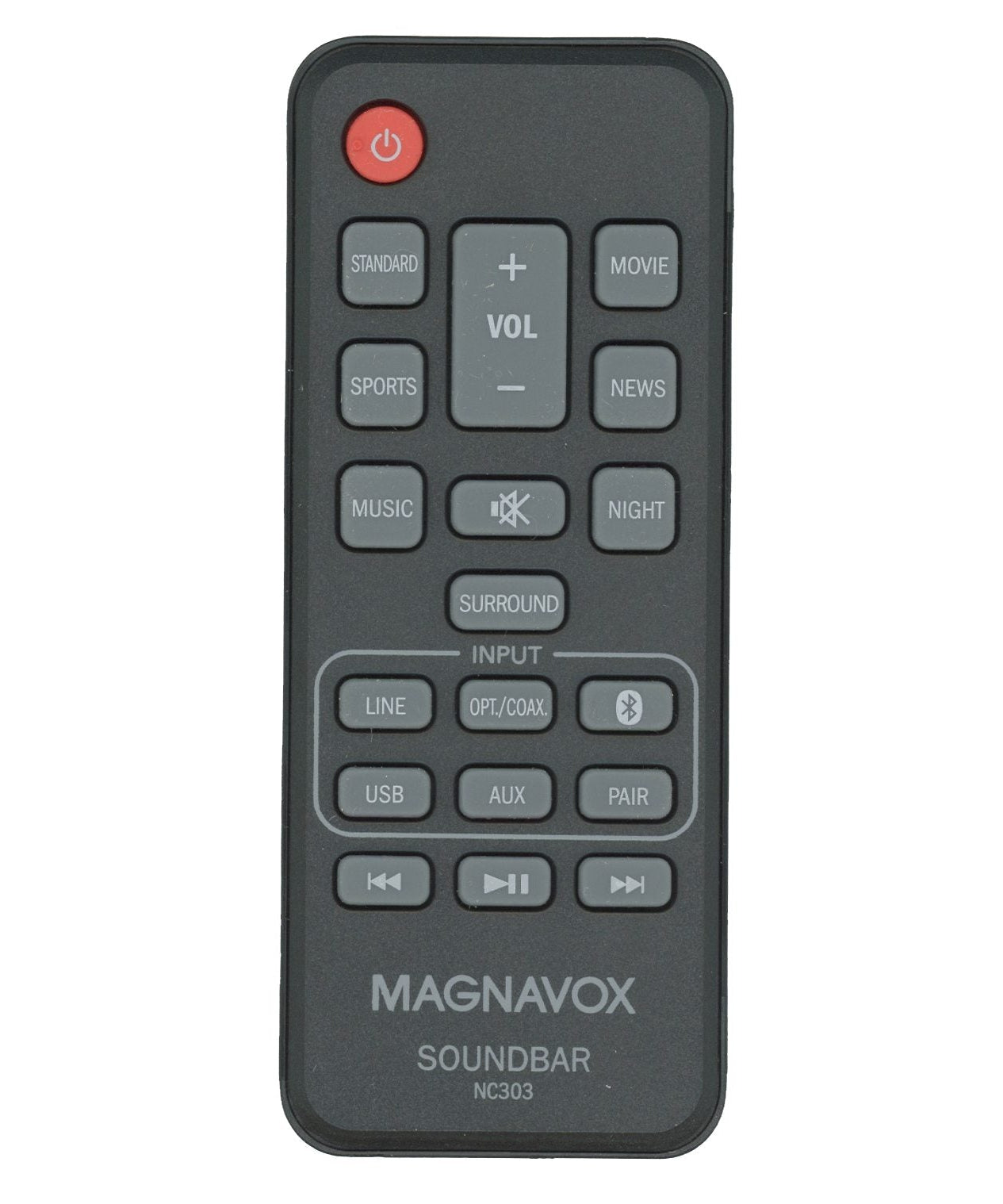 Magnavox NC303 Sound Bar Remote Control - NC303UH