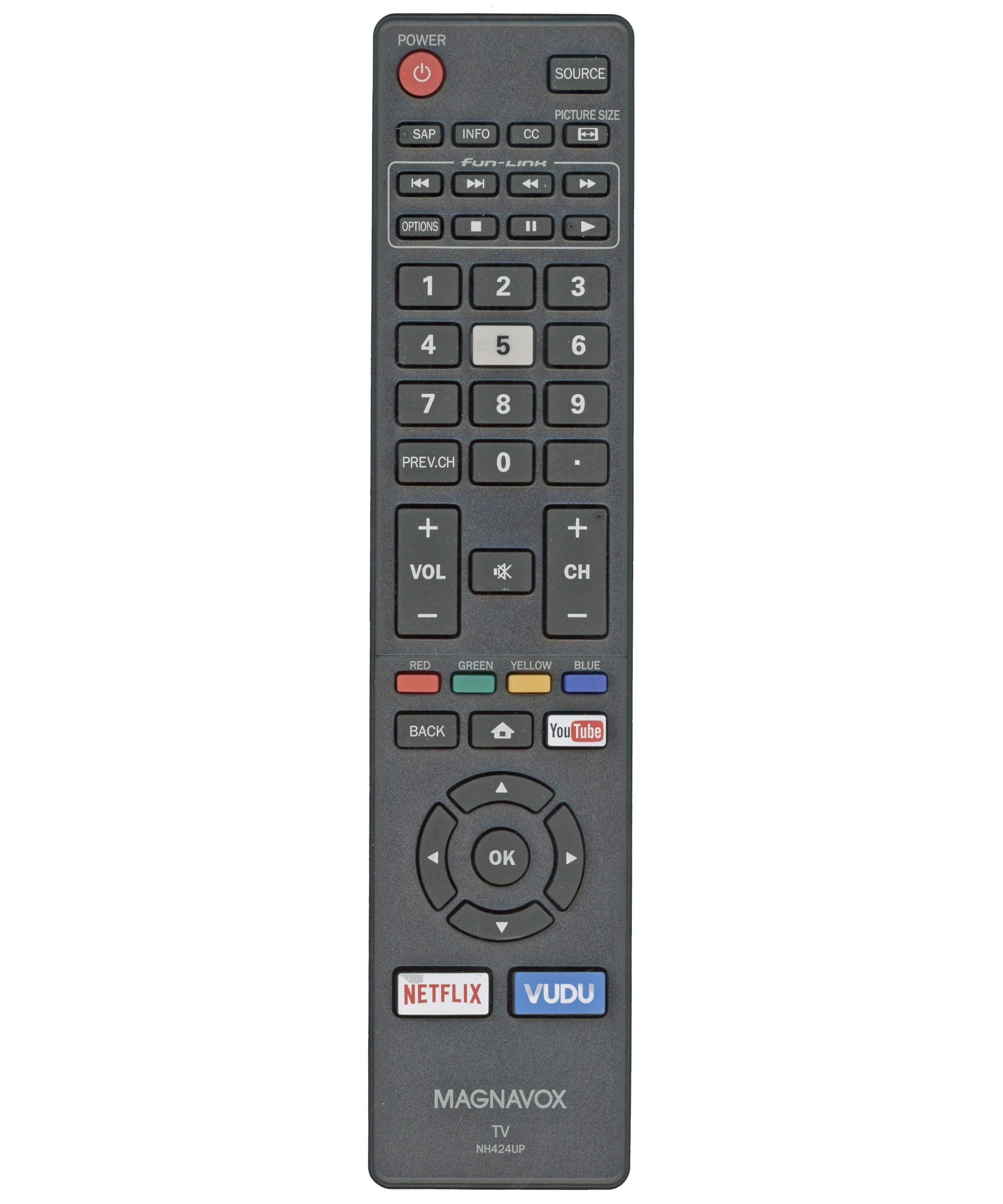 Magnavox NH424UP Smart TV Remote Control - NH424UP