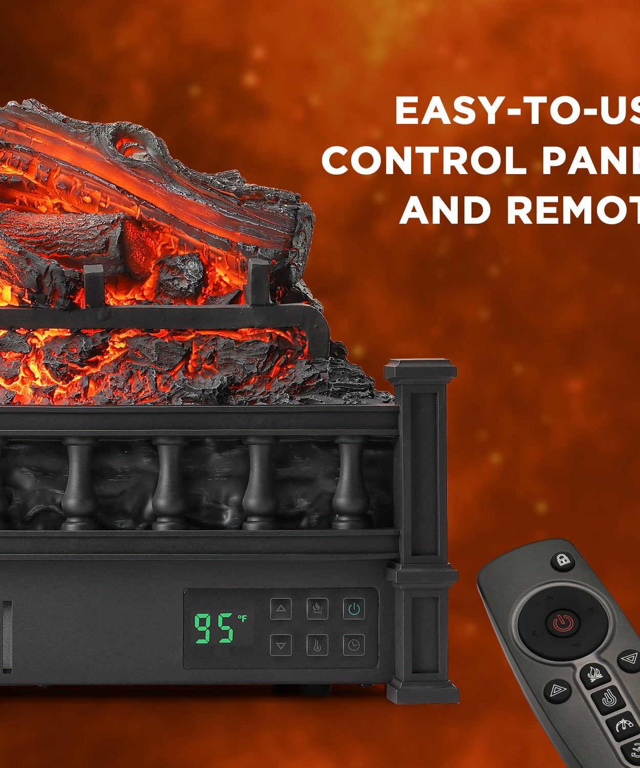 (Open Box) Eternal Flame EF26-LG Electric Fireplace Logs