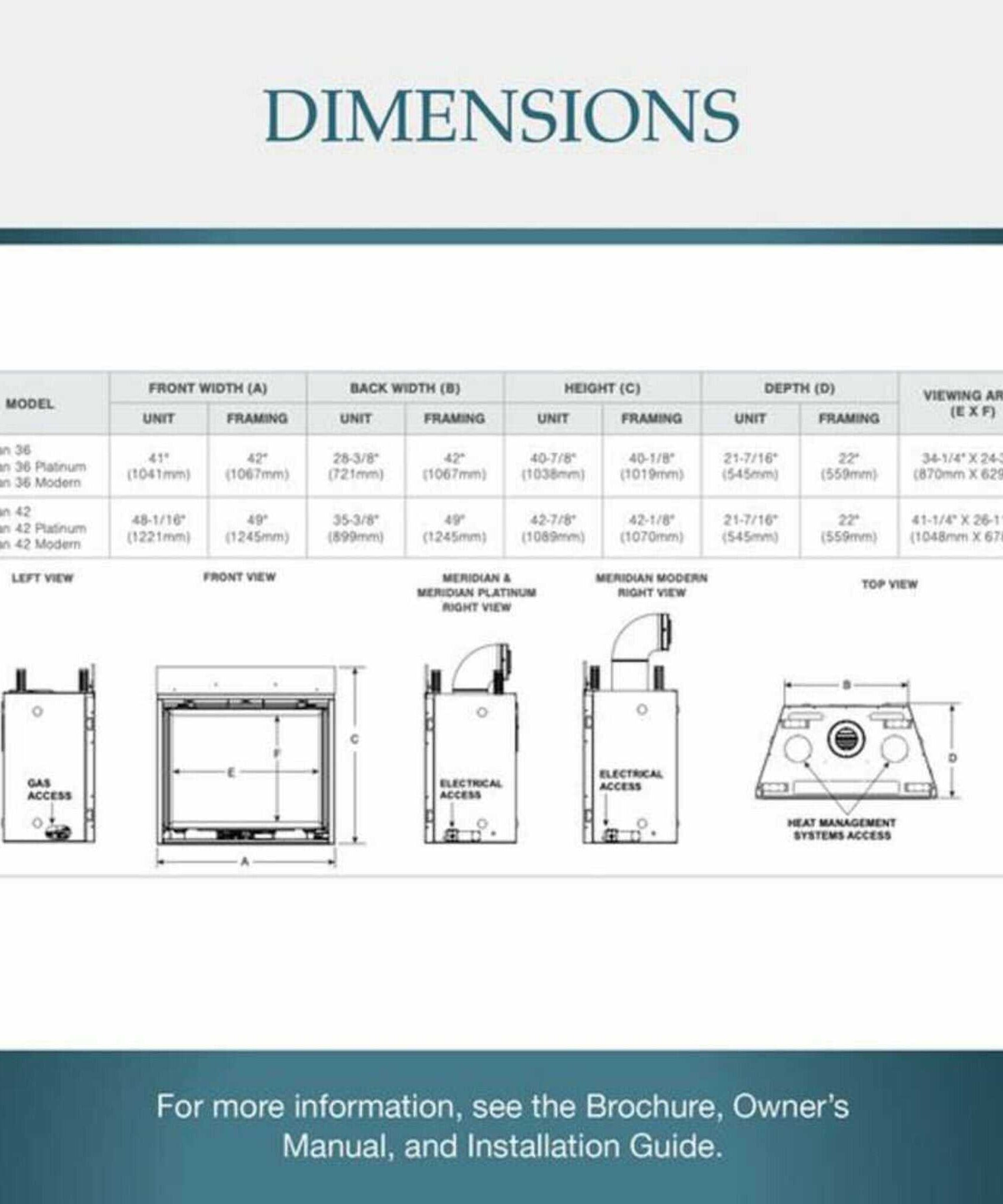 Majestic Meridian 42-Inch Platinum Natural Gas Fireplace [MER42PN] (SAK51823)