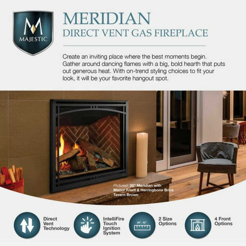 Majestic Meridian 42-Inch Natural Gas Fireplace [MER42N] (SAK43895)