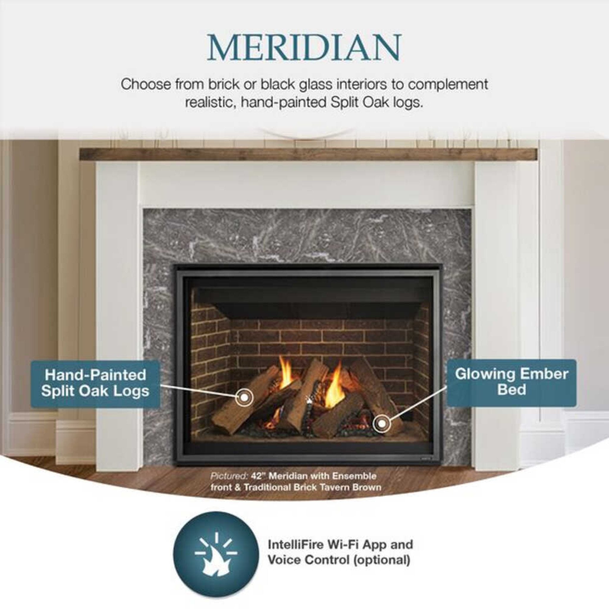 Majestic Meridian 36-Inch Direct Vent Fireplace [MER36N/L] (SAK36135)