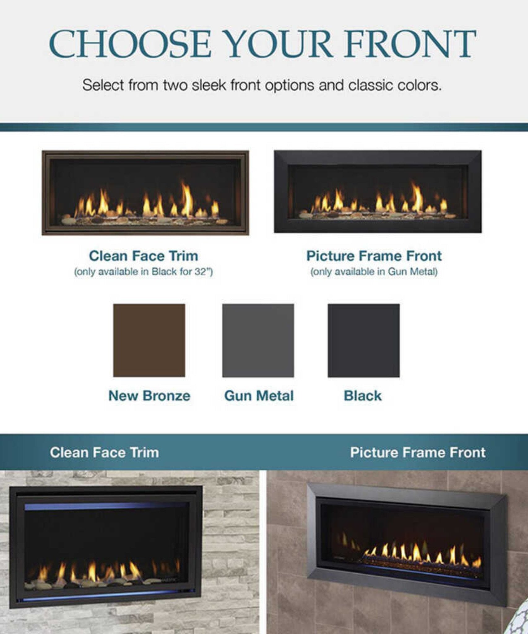 Majestic Jade 42-Inch Direct Vent Fireplace [JADE42IL/IN-B] (SAK15926)