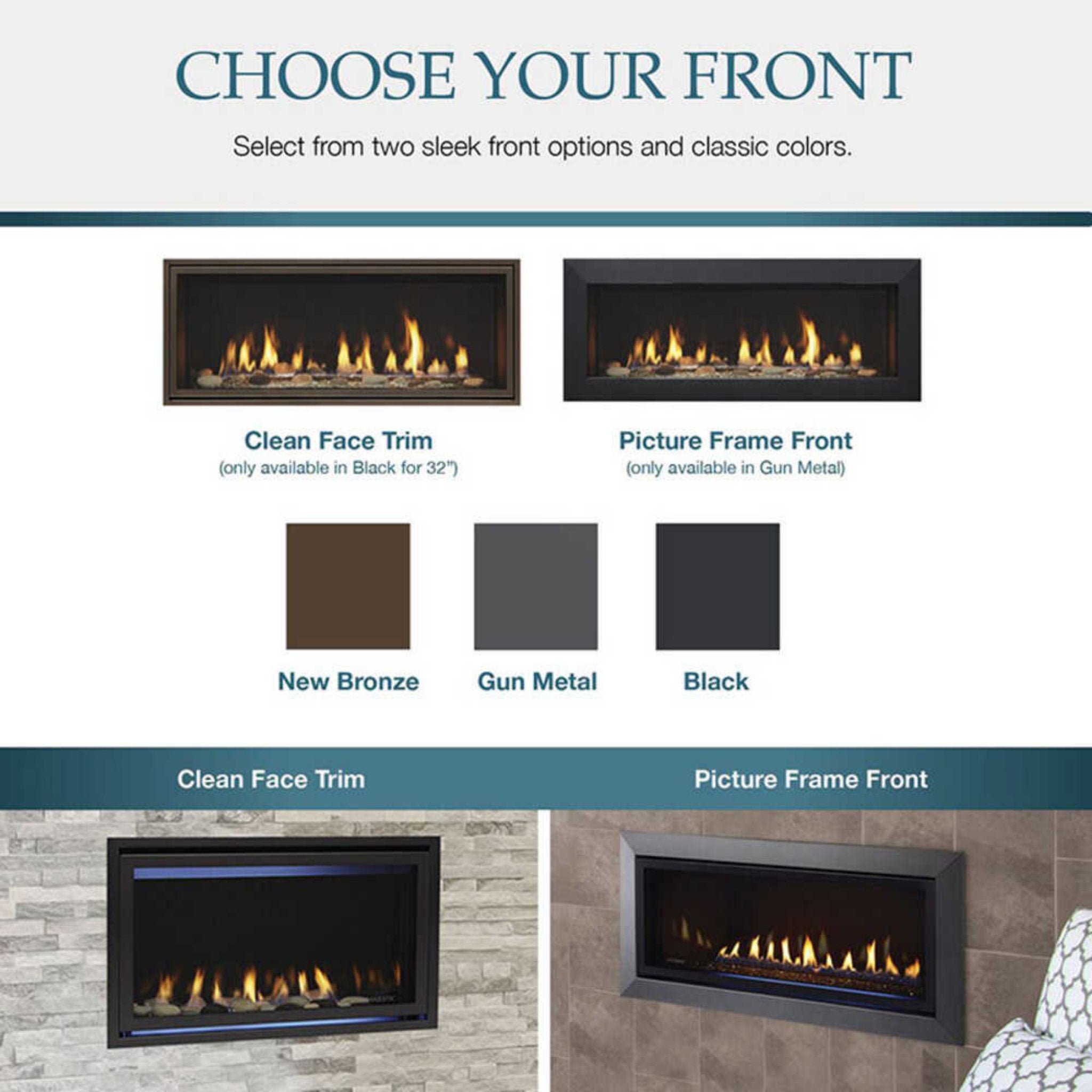 Majestic Jade 42-Inch Direct Vent Fireplace [JADE42IL/IN-B] (SAK15926)