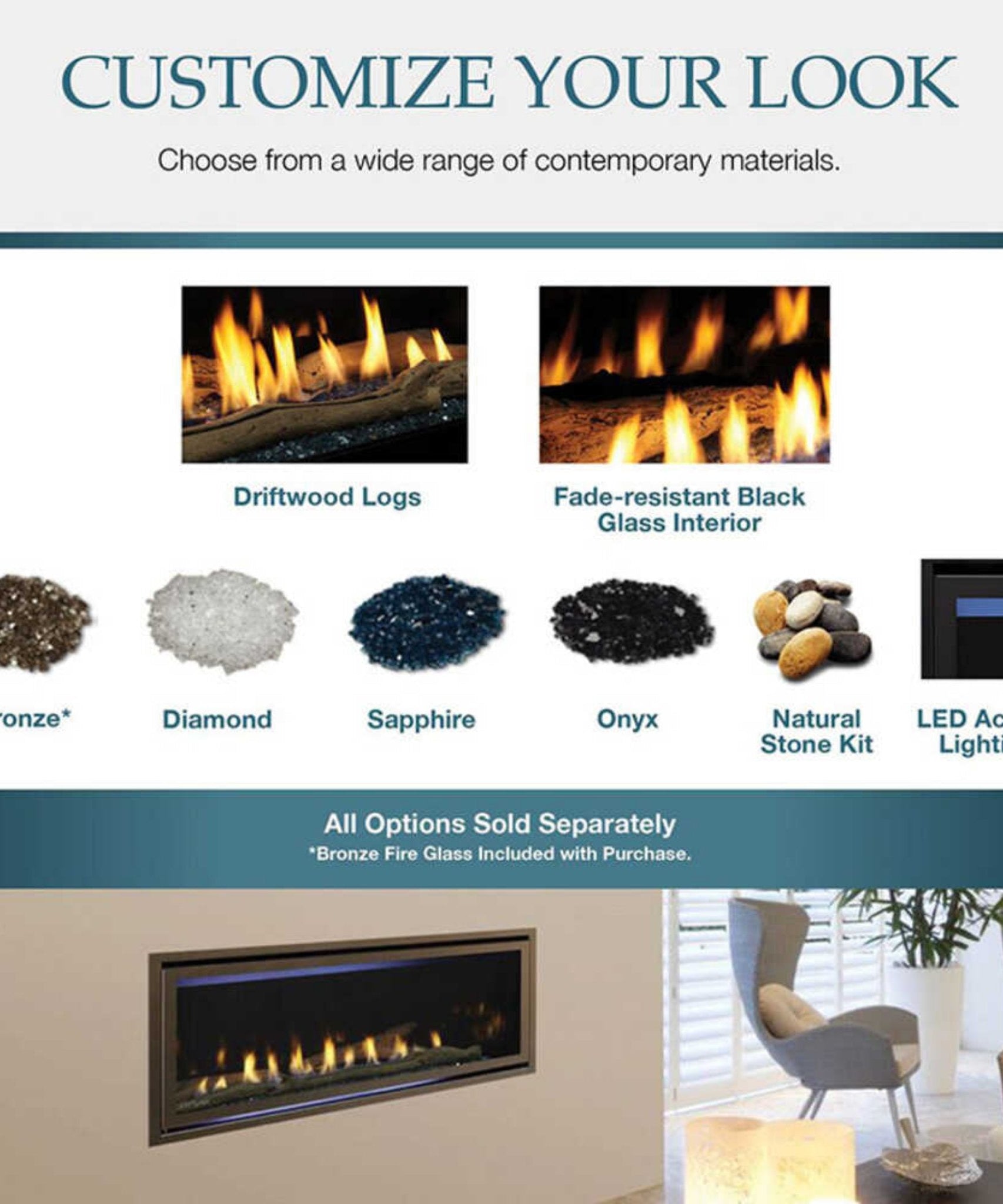 Majestic Jade 42-Inch Direct Vent Fireplace [JADE42IL/IN-B] (SAK15926)