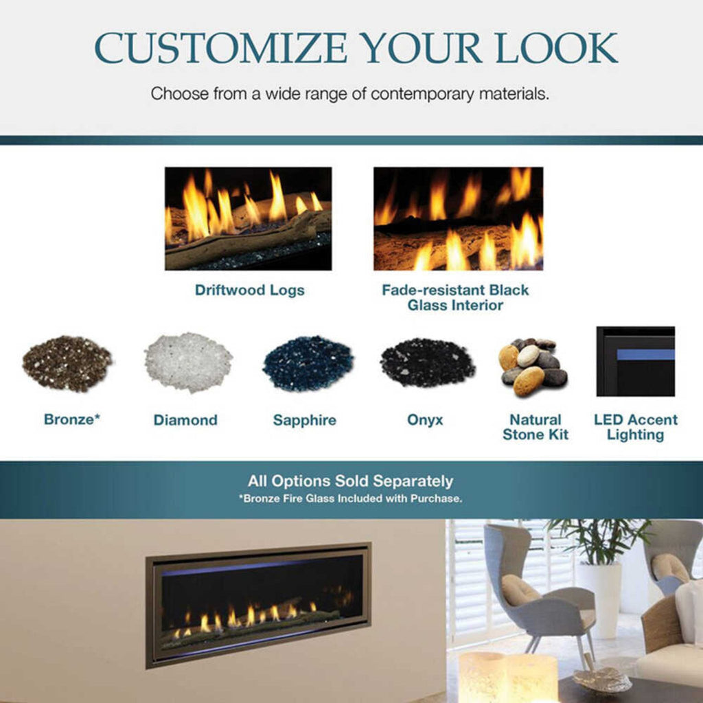 Majestic Jade 42-Inch Direct Vent Fireplace [JADE42IL/IN-B] (SAK15926)