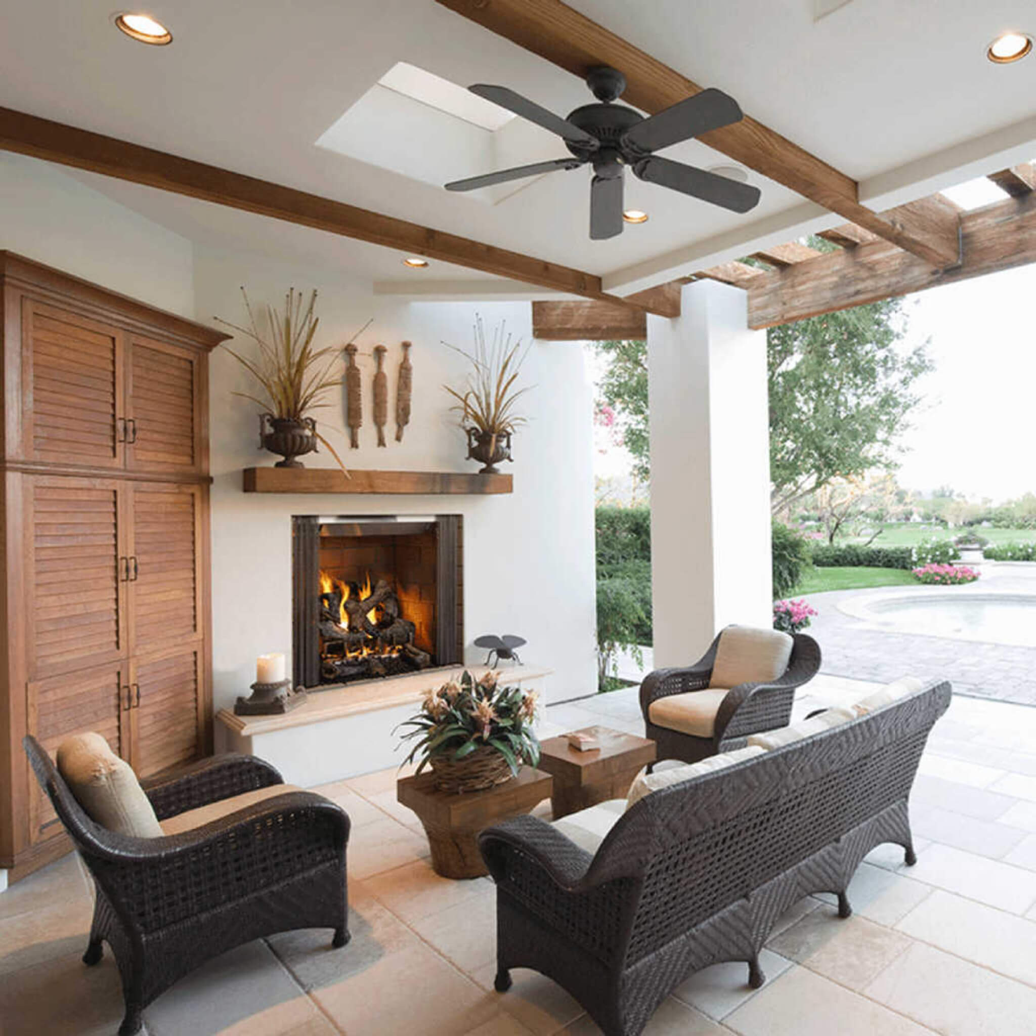 Majestic Castlewood 42-Inch Outdoor Wood Burning Fireplace [ODCASTLEWD-42-B] (SAK32468)