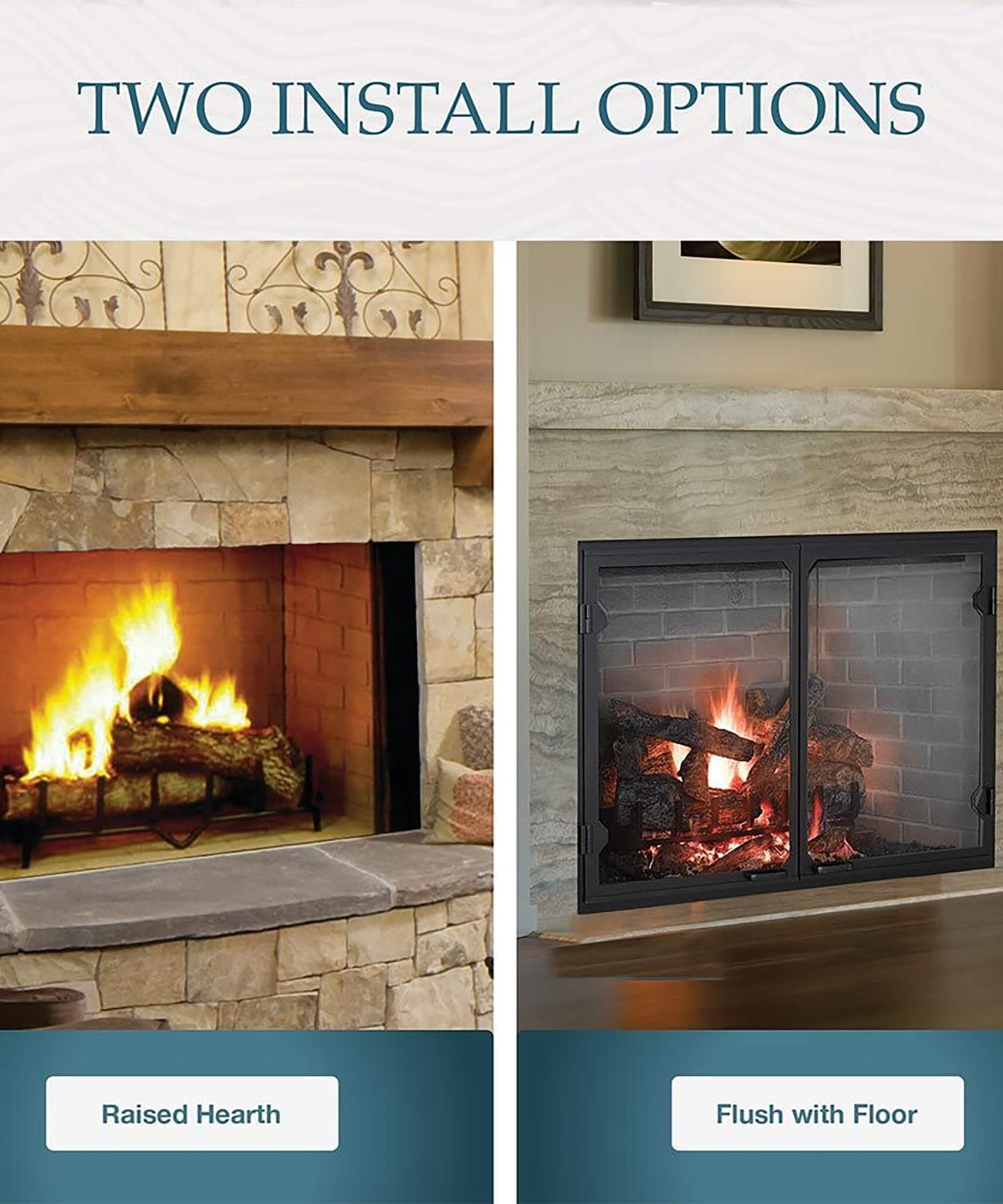 Majestic Biltmore 50-Inch Herringbone Pattern Open Wood-Burning Fireplace [SB100HB] (SAK62529)