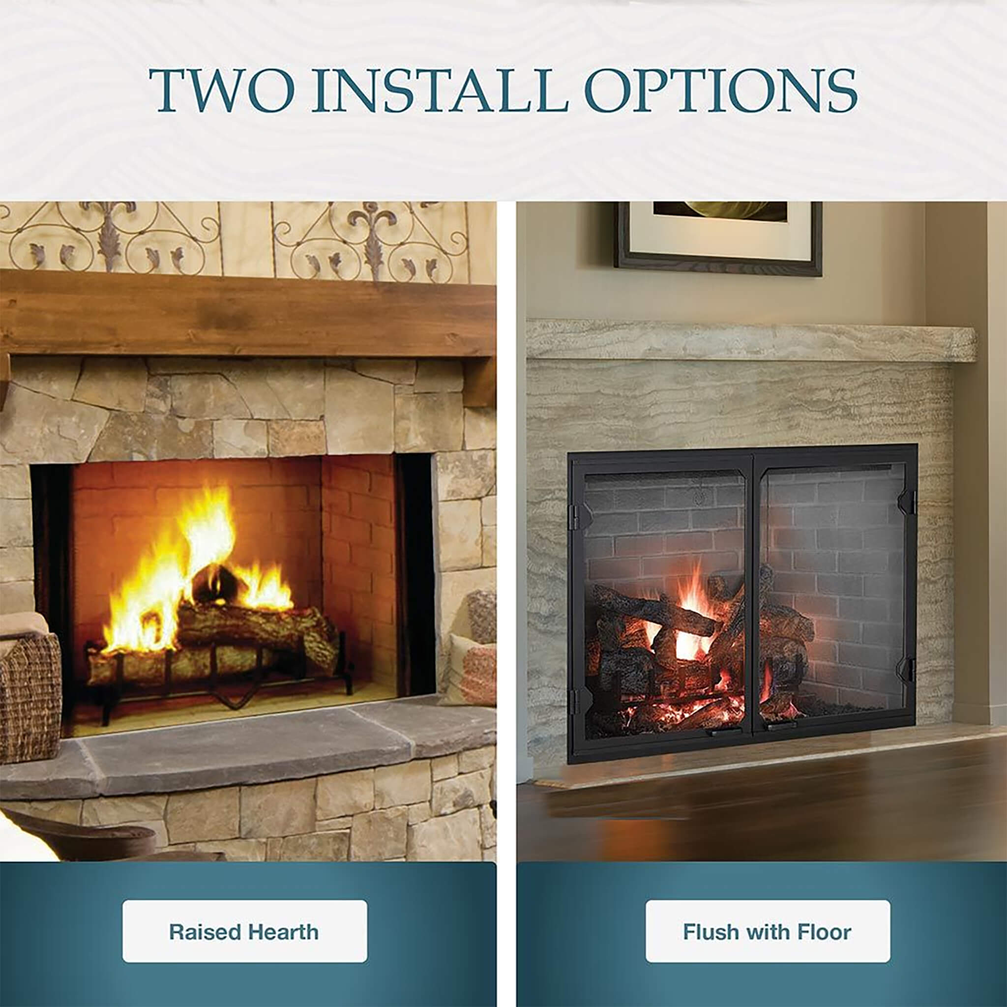 Majestic Biltmore 50-Inch Herringbone Pattern Open Wood-Burning Fireplace [SB100HB] (SAK62529)