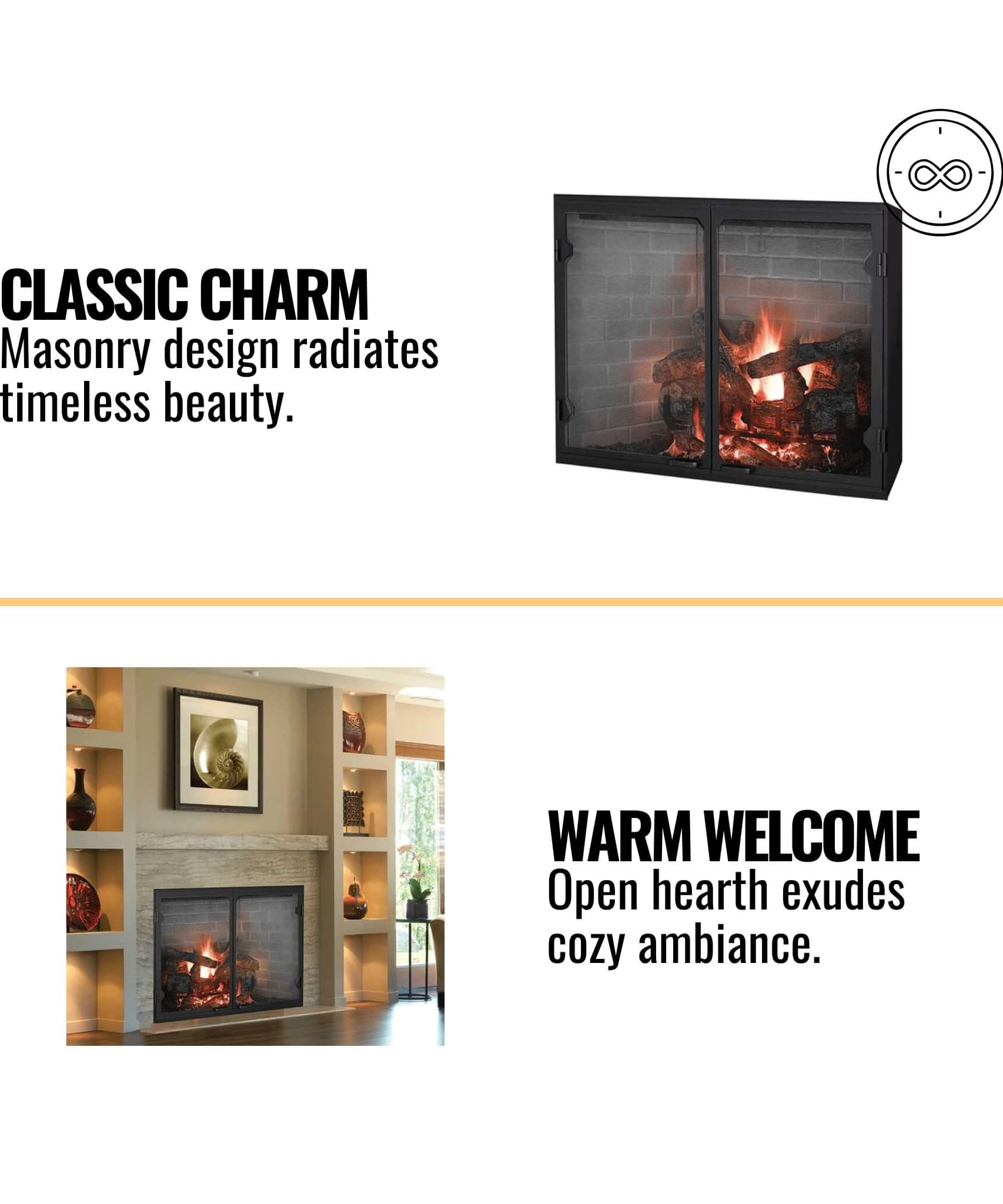 Majestic Biltmore Radiant 36-Inch Open Wood Burning Fireplace [SB60] (SAK13487)