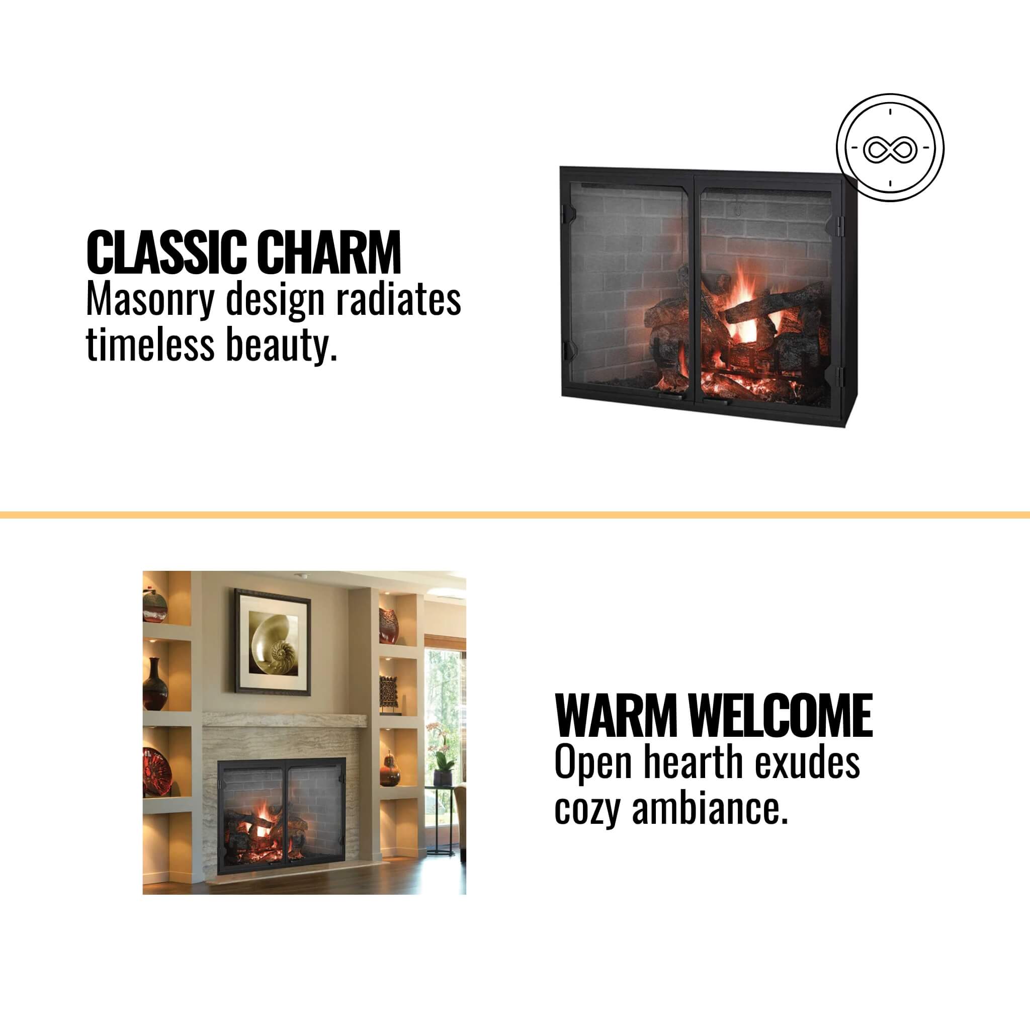 Majestic Biltmore Radiant 36-Inch Open Wood Burning Fireplace [SB60] (SAK13487)