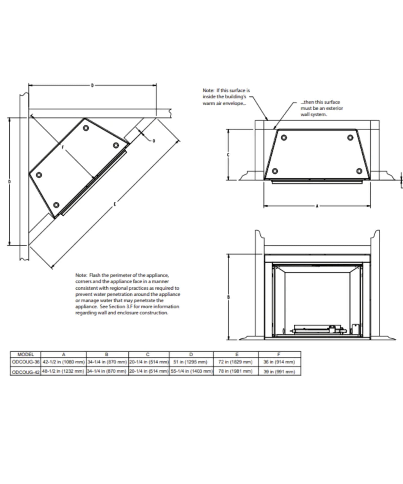 Majestic Courtyard 55K BTU 42-Inch Traditional Outdoor Natural Gas Fireplace (No Refractory) [ODCOUG-42NR] (SAK45318)