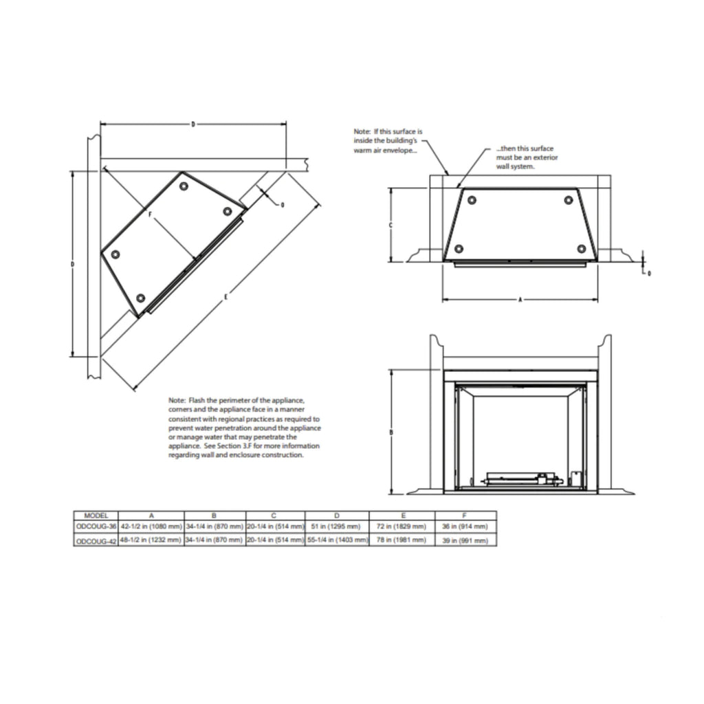 Majestic Courtyard 55K BTU 42-Inch Traditional Outdoor Natural Gas Fireplace (No Refractory) [ODCOUG-42NR] (SAK45318)