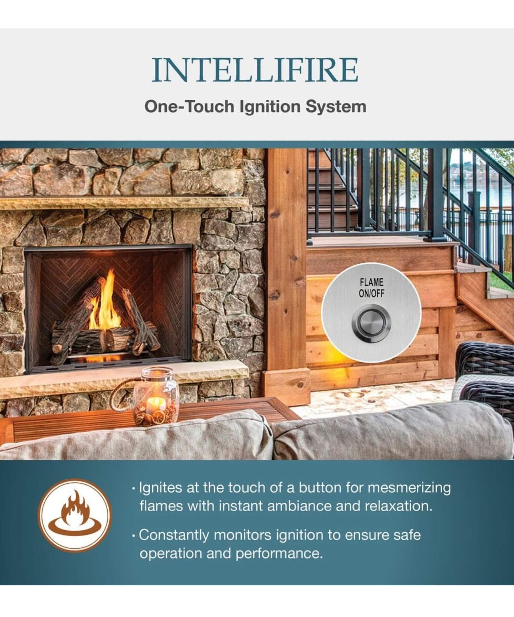 Majestic Courtyard 55K BTU 36-Inch Traditional Outdoor Natural Gas Fireplace (No Refractory) [ODCOUG-36NR] (SAK74218)