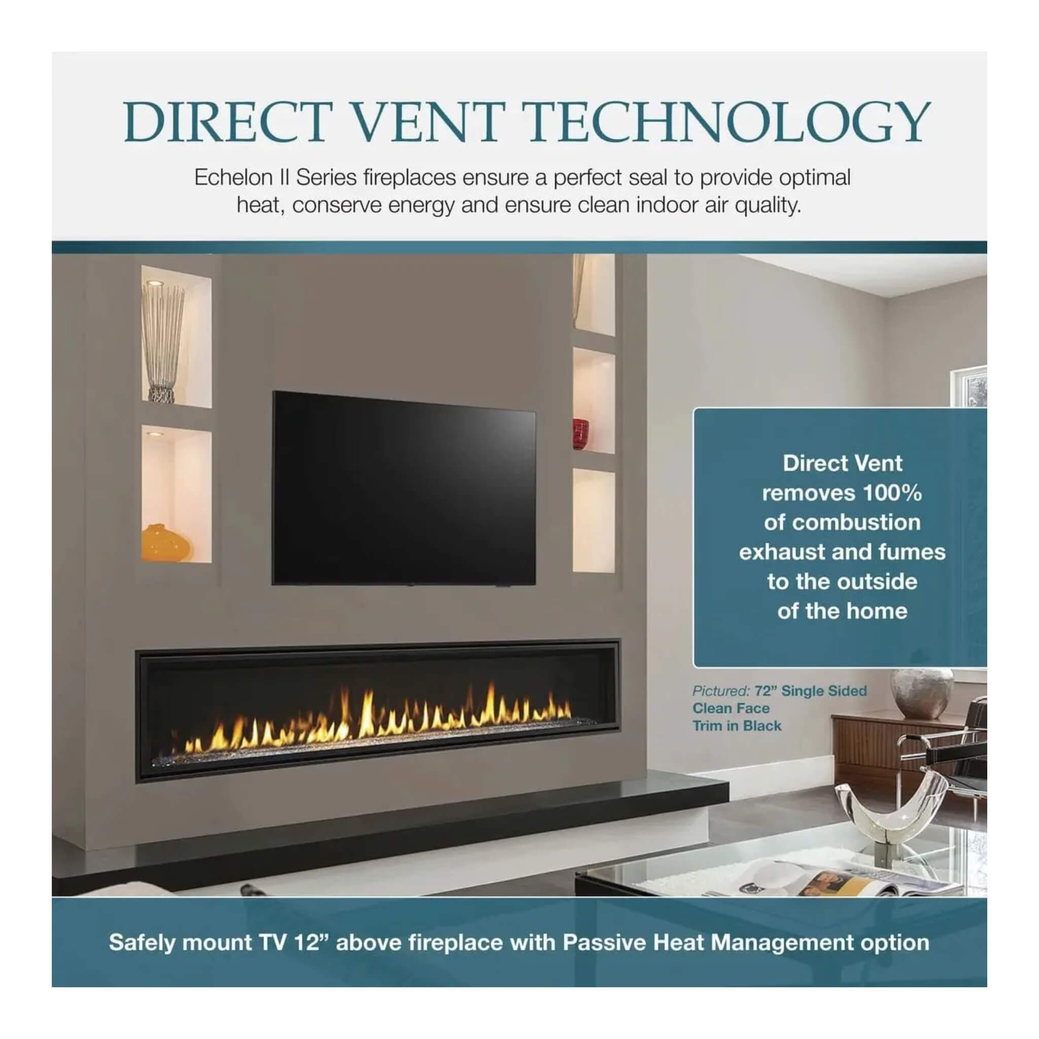 Majestic Echelon II 48-Inch See-Through Direct Vent Fireplace [ECHEL48STIN-C] (SAK69284)