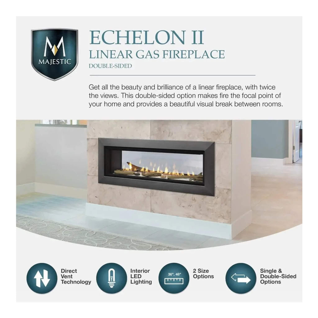 Majestic Echelon II 48-Inch See-Through Direct Vent Fireplace [ECHEL48STIN-C] (SAK69284)